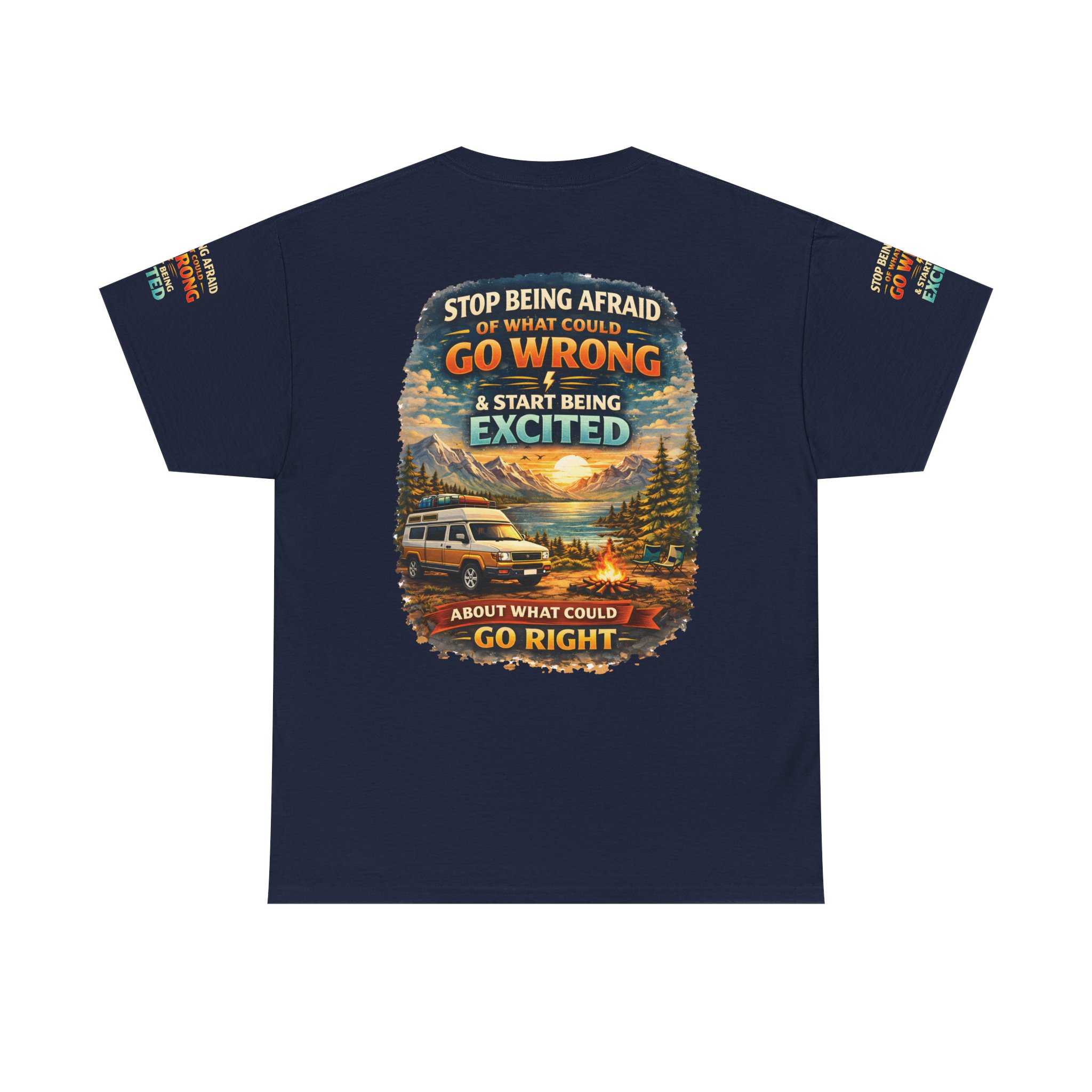 9835336266789605612_2048.jpeg Unisex Heavy Cotton Tee — "Stop Being Afraid Of What Could Go Wrong" Design Scenic-Line