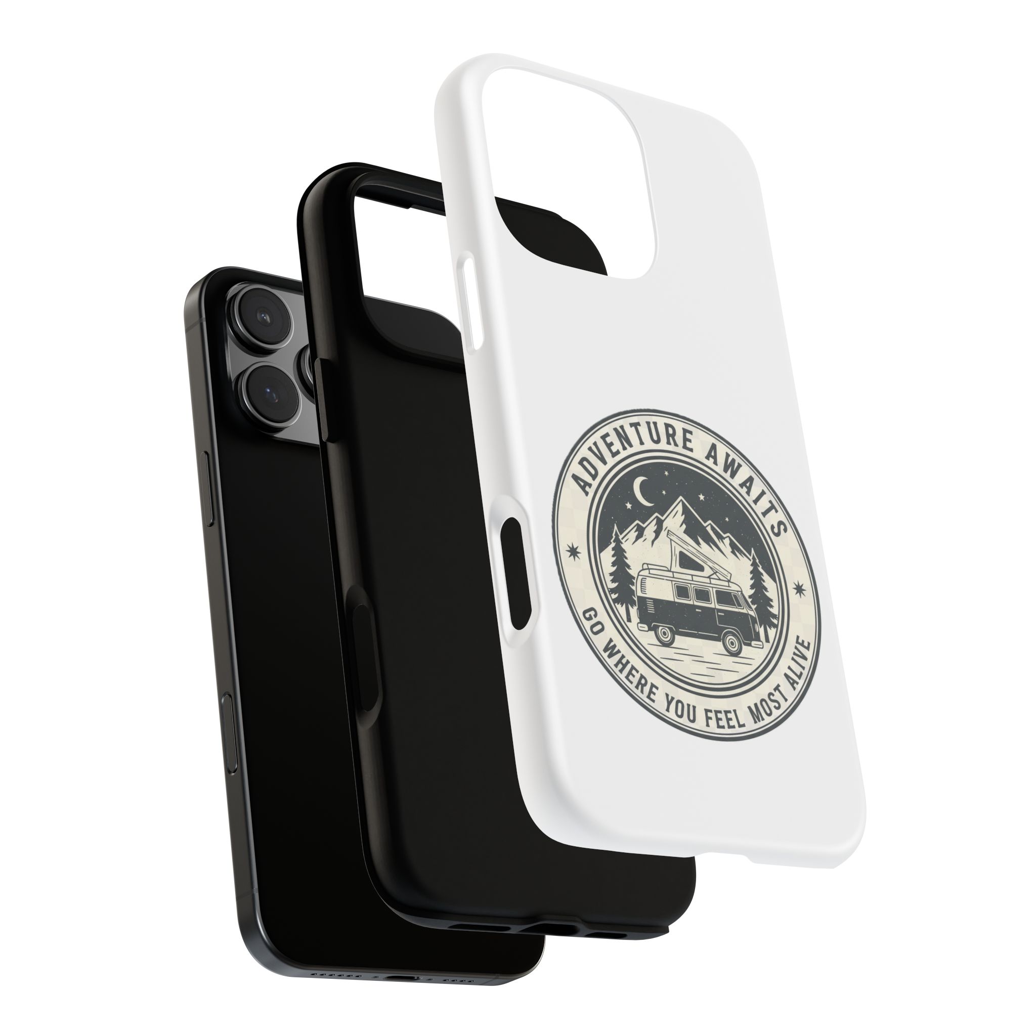 Phone Case — "Adventure Awaits-Go Where You Feel Most Alive" Camper Van Design