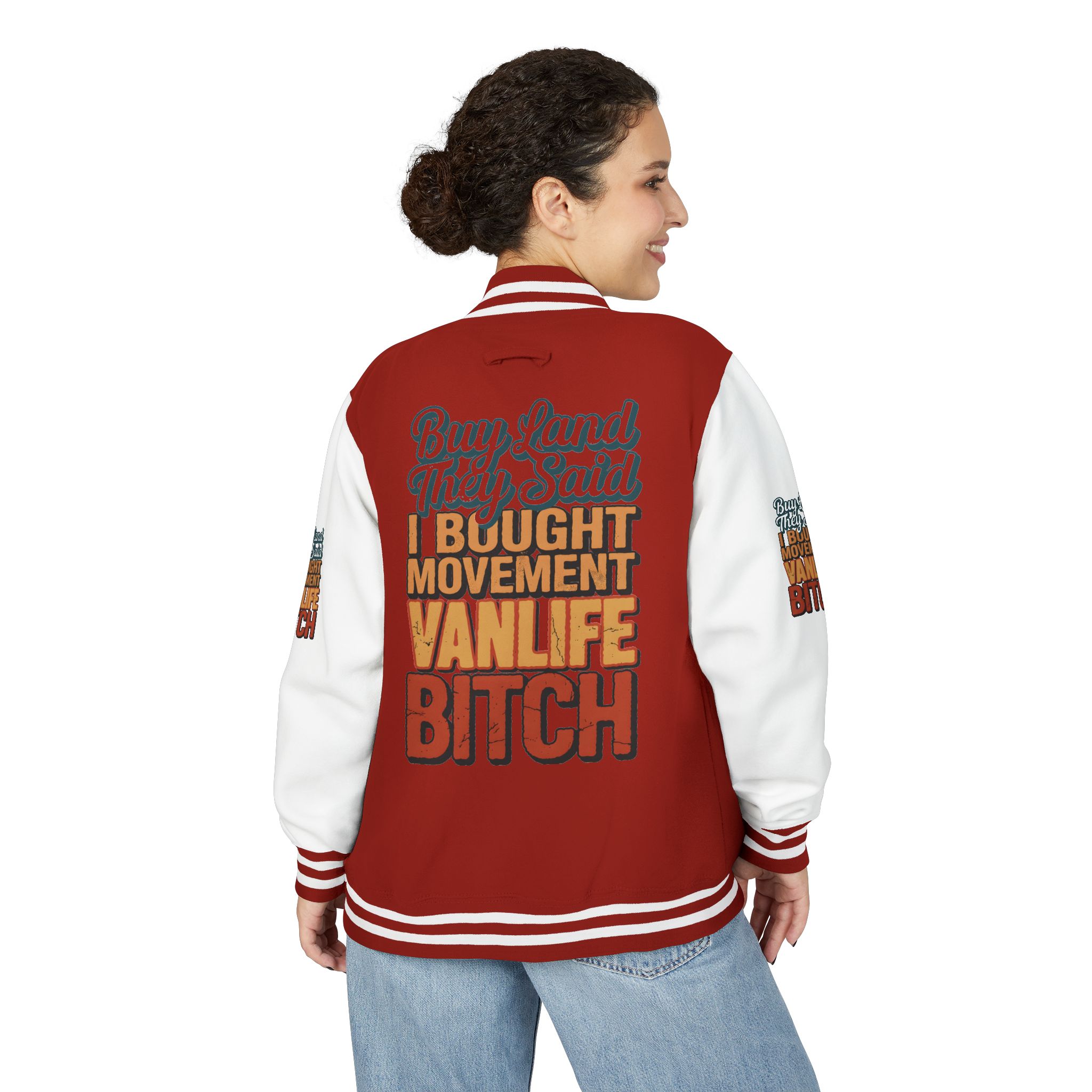 9844005036329491164_2048-1.jpeg Unisex Heavyweight Letterman Jacket — "Buy Land They Said" Design F**K-Line