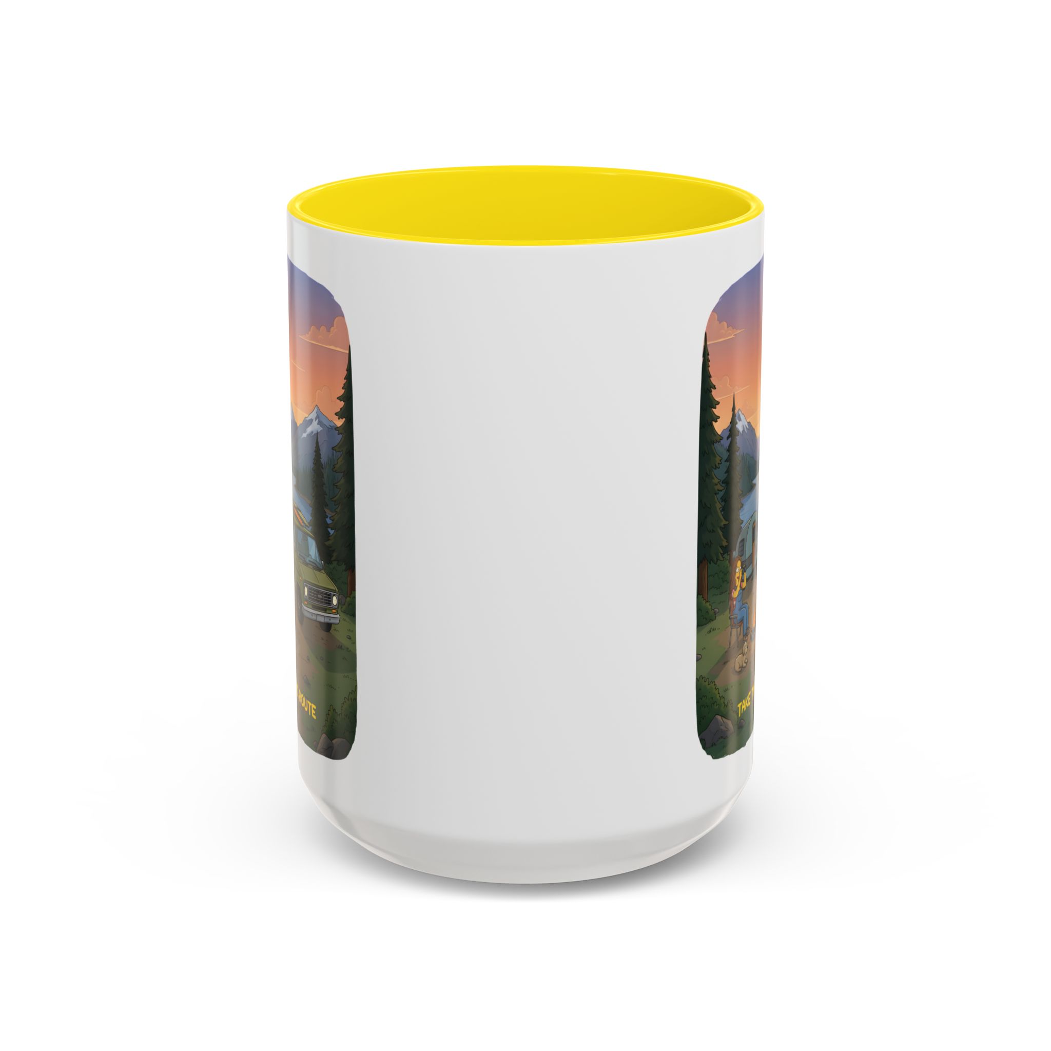 9845114403987177390_2048.jpeg Accent Coffee Mug (11, 15oz) — "Take The Scenic Route" Design Sitcom-Line