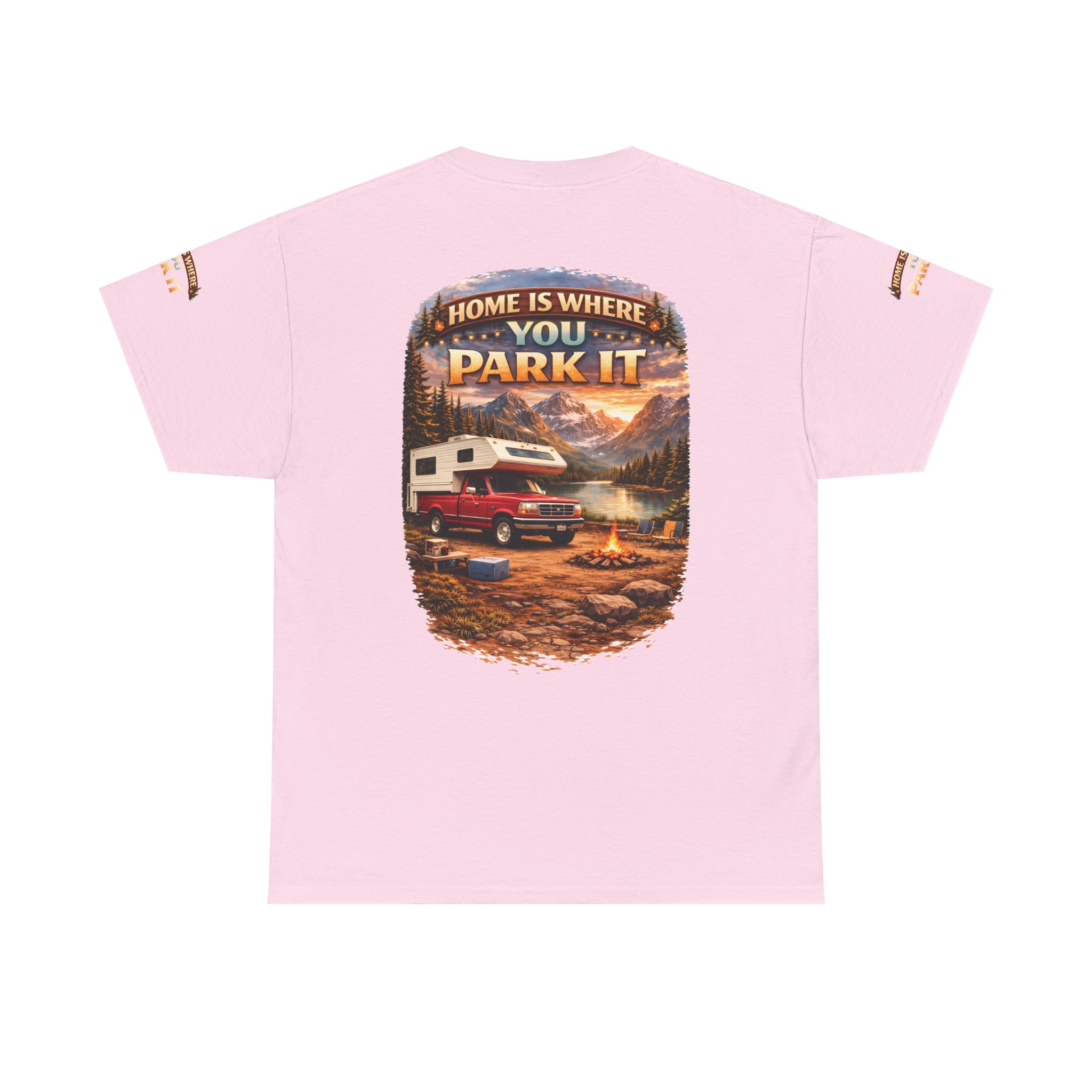 9851587249817837923_2048.jpeg Unisex Heavy Cotton Tee — "Home Is Where You Park It" Design Scenic-Line