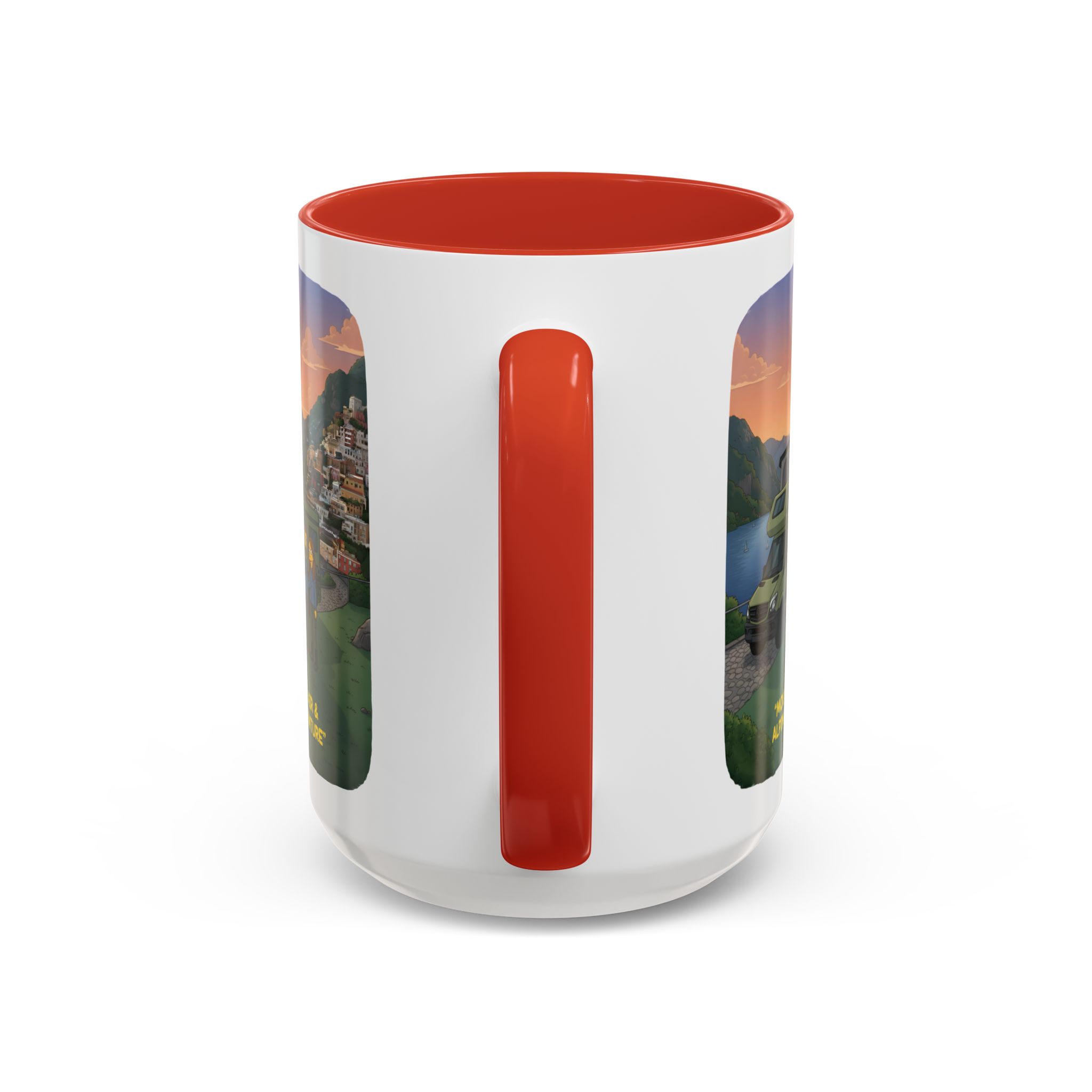 Accent Coffee Mug (11, 15oz) — "Mountain Air And Alpine Adventure"" Design Sitcom-Line
