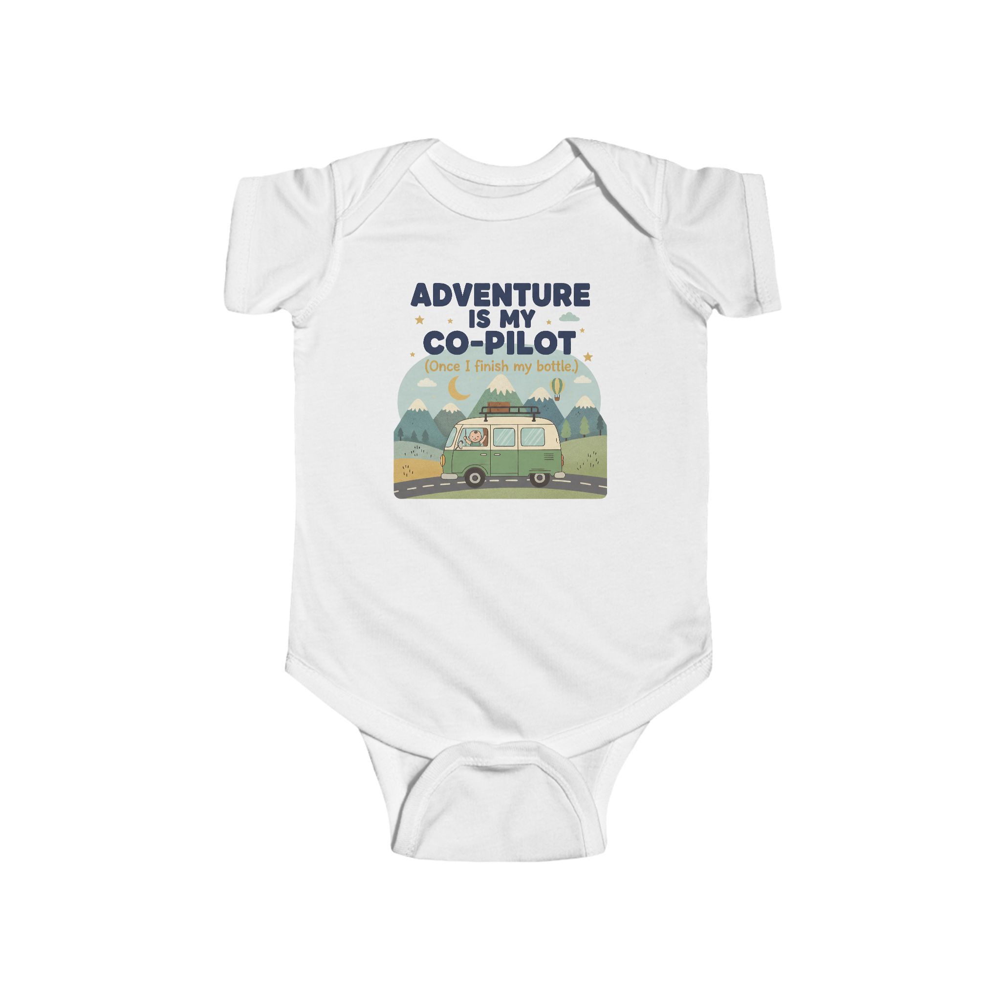 Infant Bodysuit — "Adventure Is My Co-Pilot" RV Baby Onesie