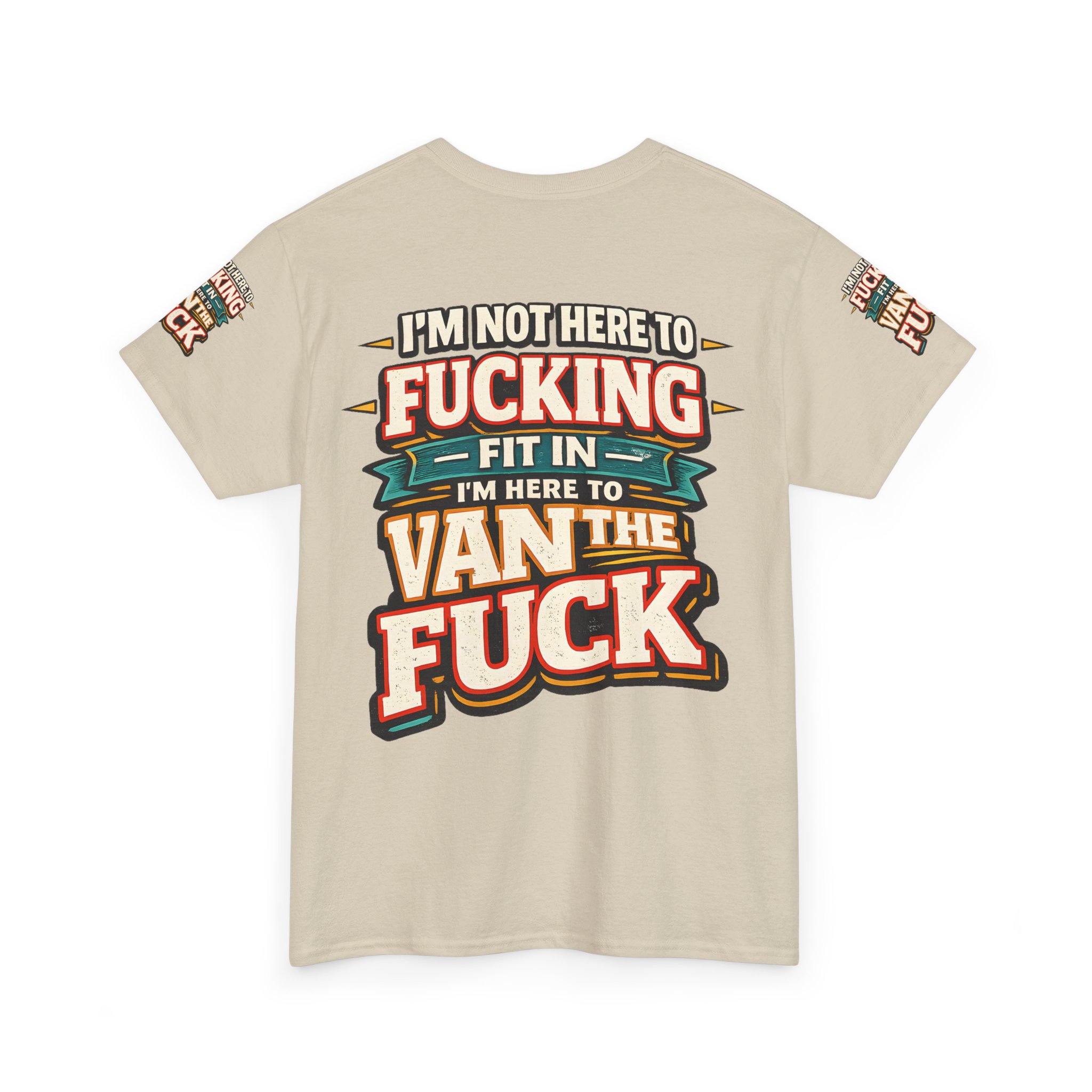 Unisex Heavy Cotton Tee — "I´m Not Here To Fucking Fit In" Design F**K-Line