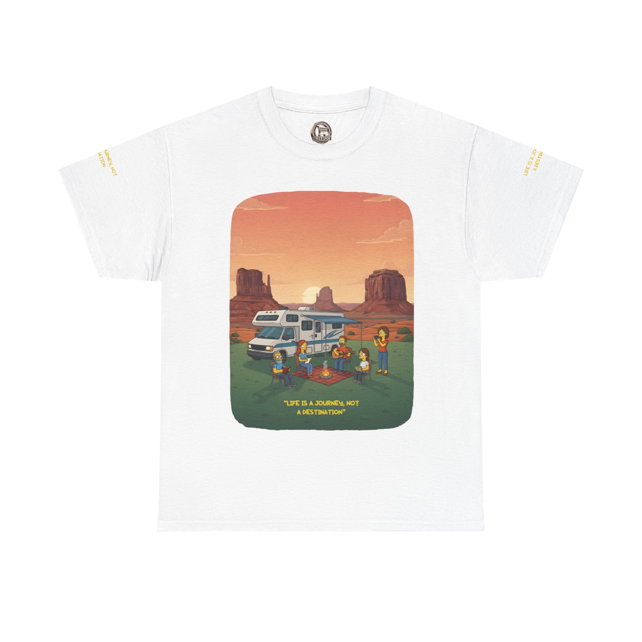 9872824555572921354_2048.jpeg Unisex Heavy Cotton Tee — "Life Is A Journey-Not A Destination" Design Sitcom-Line