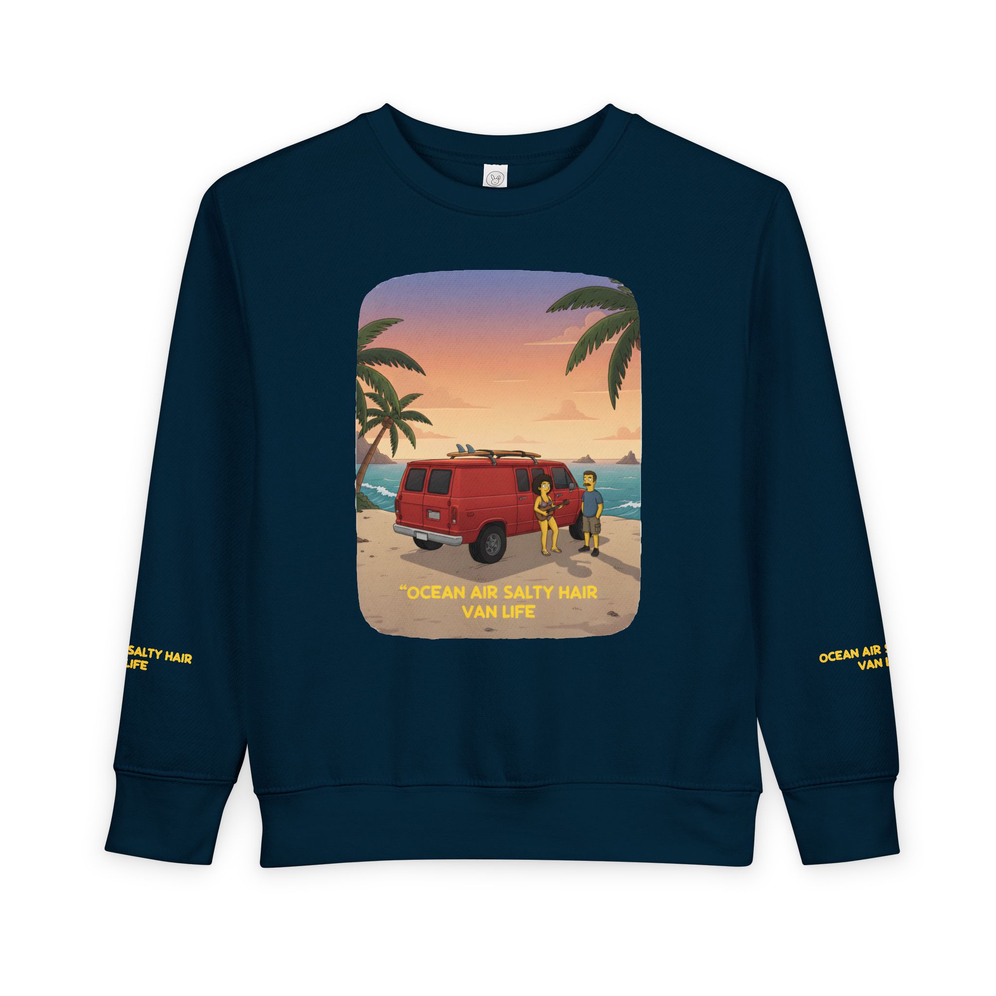 Toddler Sweatshirt - "Ocean Air Salty Hair Van Life" (Design Sitcom-Line)