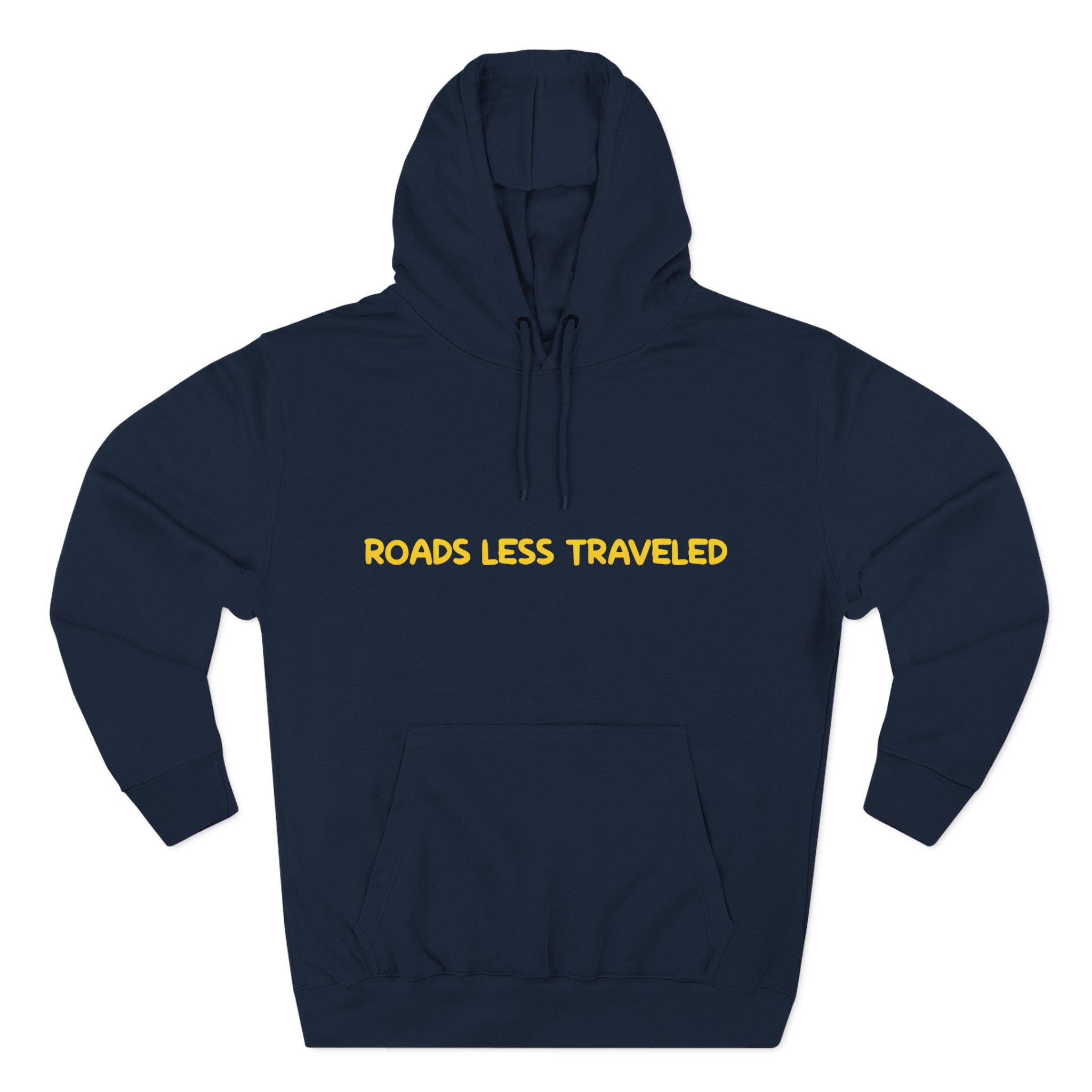 Three-Panel Fleece Hoodie - "Roads Less Traveled" Design Sitcom-Line