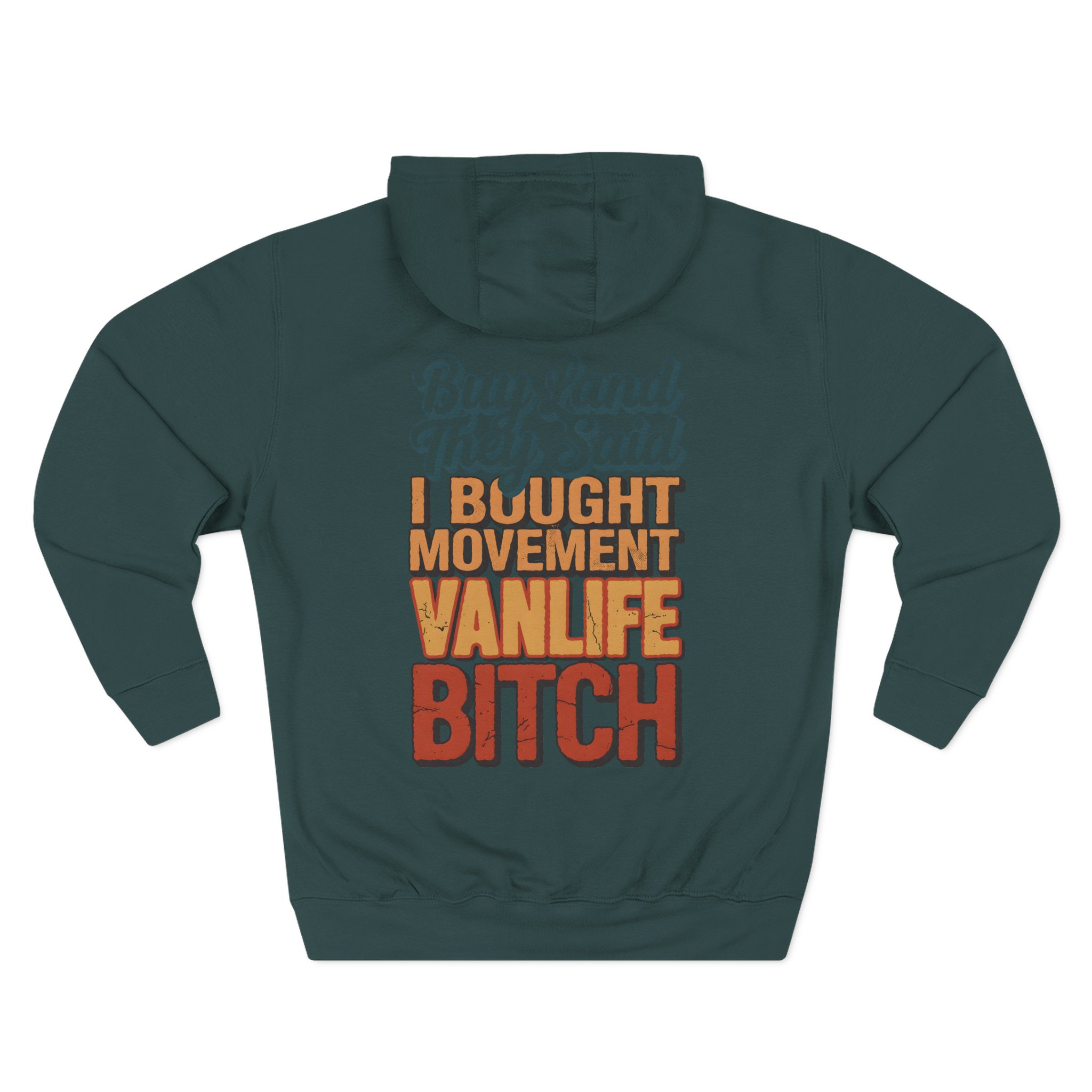 9886848779464671112_2048.jpeg Three-Panel Fleece Hoodie - "Buy Land They Said" Design F**K-Line
