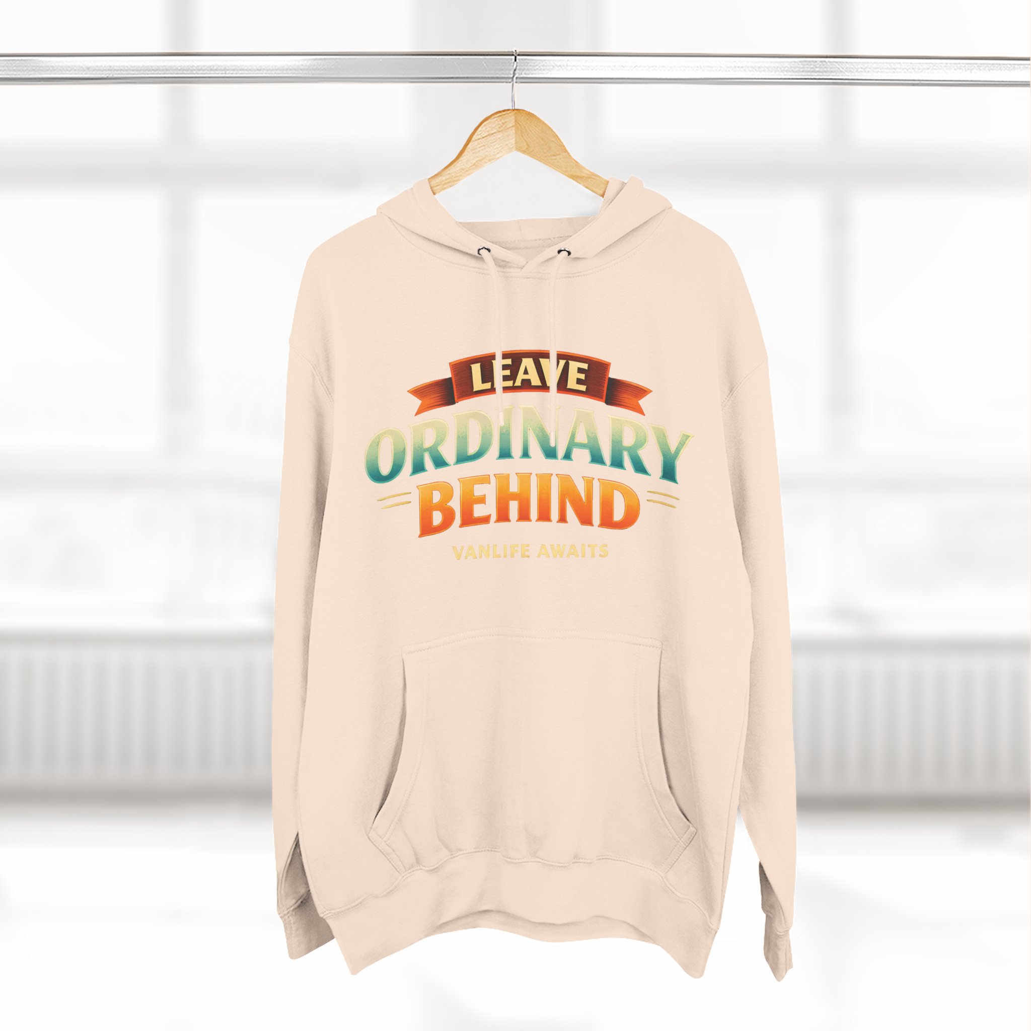 9890742535341286384_2048.jpeg Three-Panel Fleece Hoodie - "Leave Ordinary Behind" Design Scenic-Line