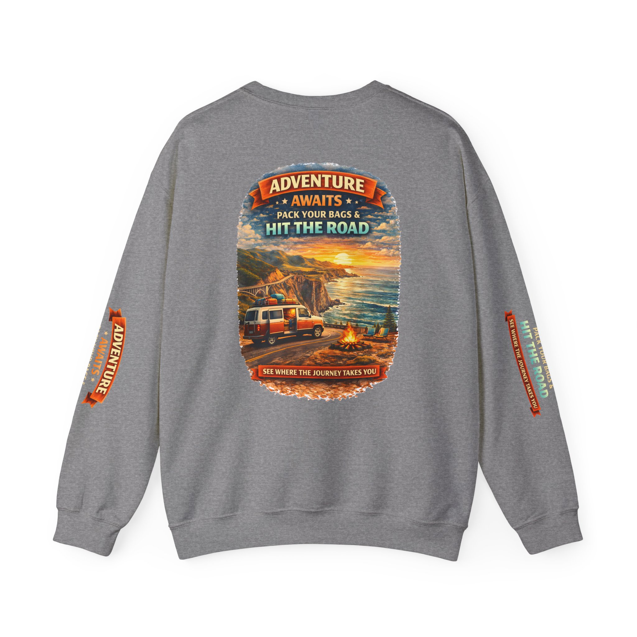 9892512185698493110_2048.jpeg Unisex Heavy Blend™ Crewneck Sweatshirt — "Adventure Awaits-Pack Your Bags" Design Scenic-Line