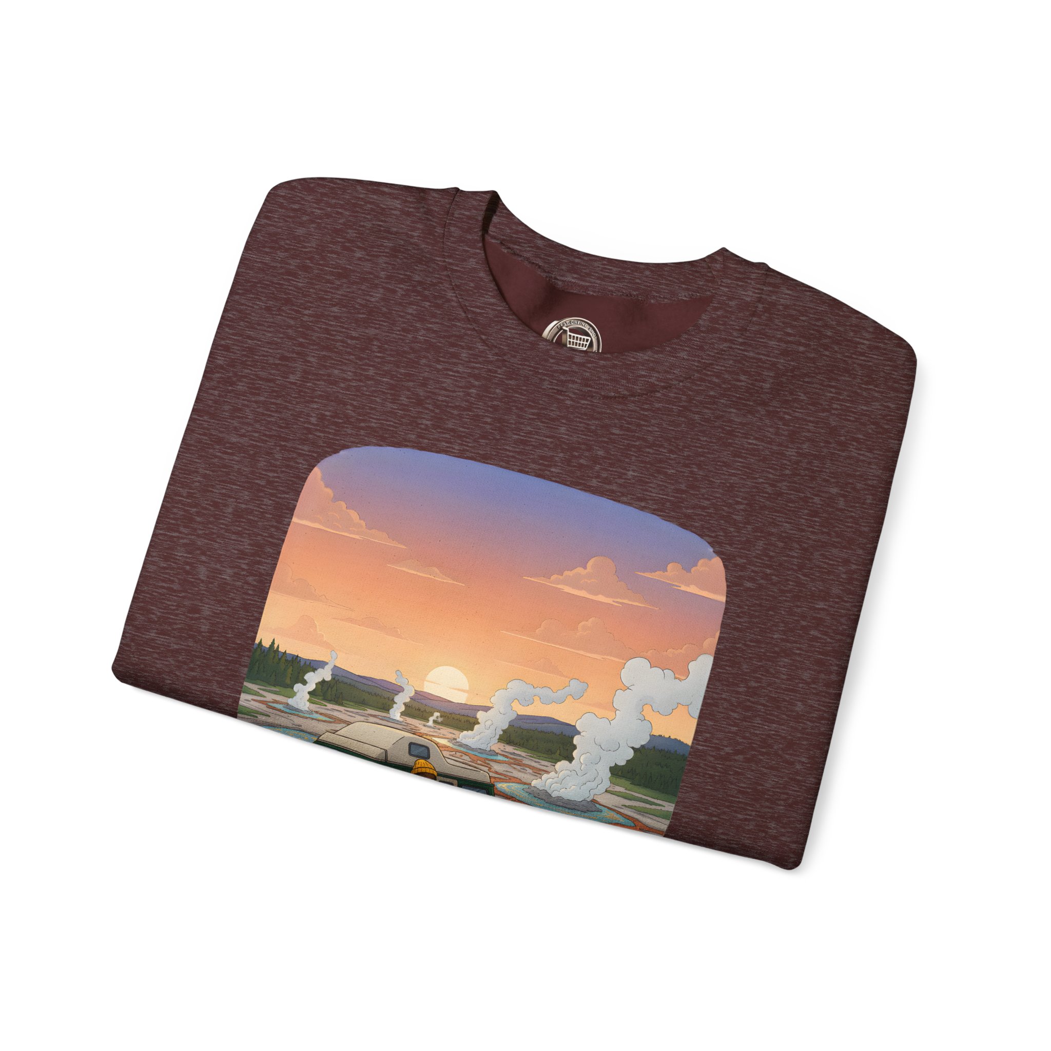 Unisex Heavy Blend™ Crewneck Sweatshirt — "Roads Less Traveled" Design Sitcom-Line