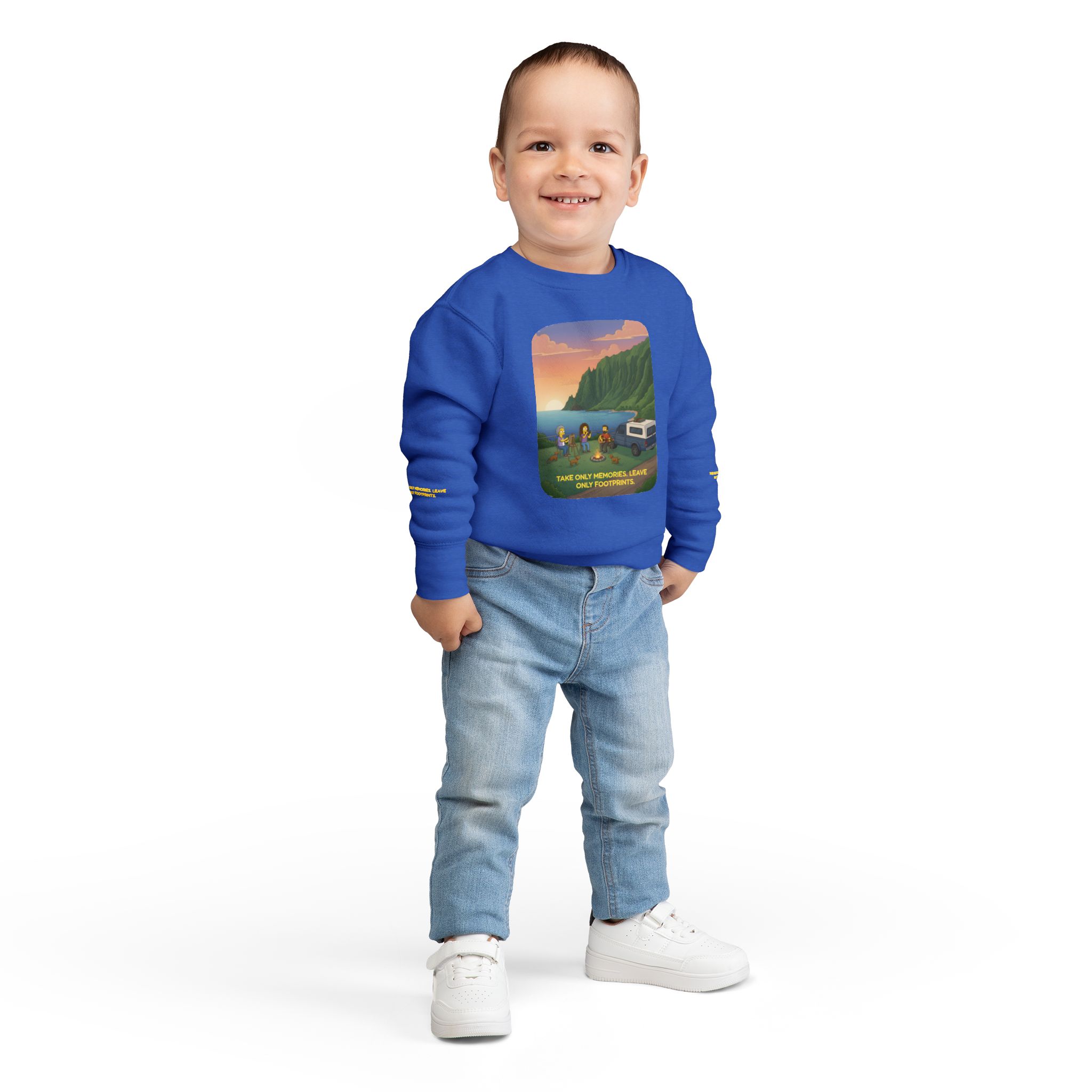 Toddler Sweatshirt - "Take Only Memories-Leave Only Footprints" (Design Sitcom-Line)