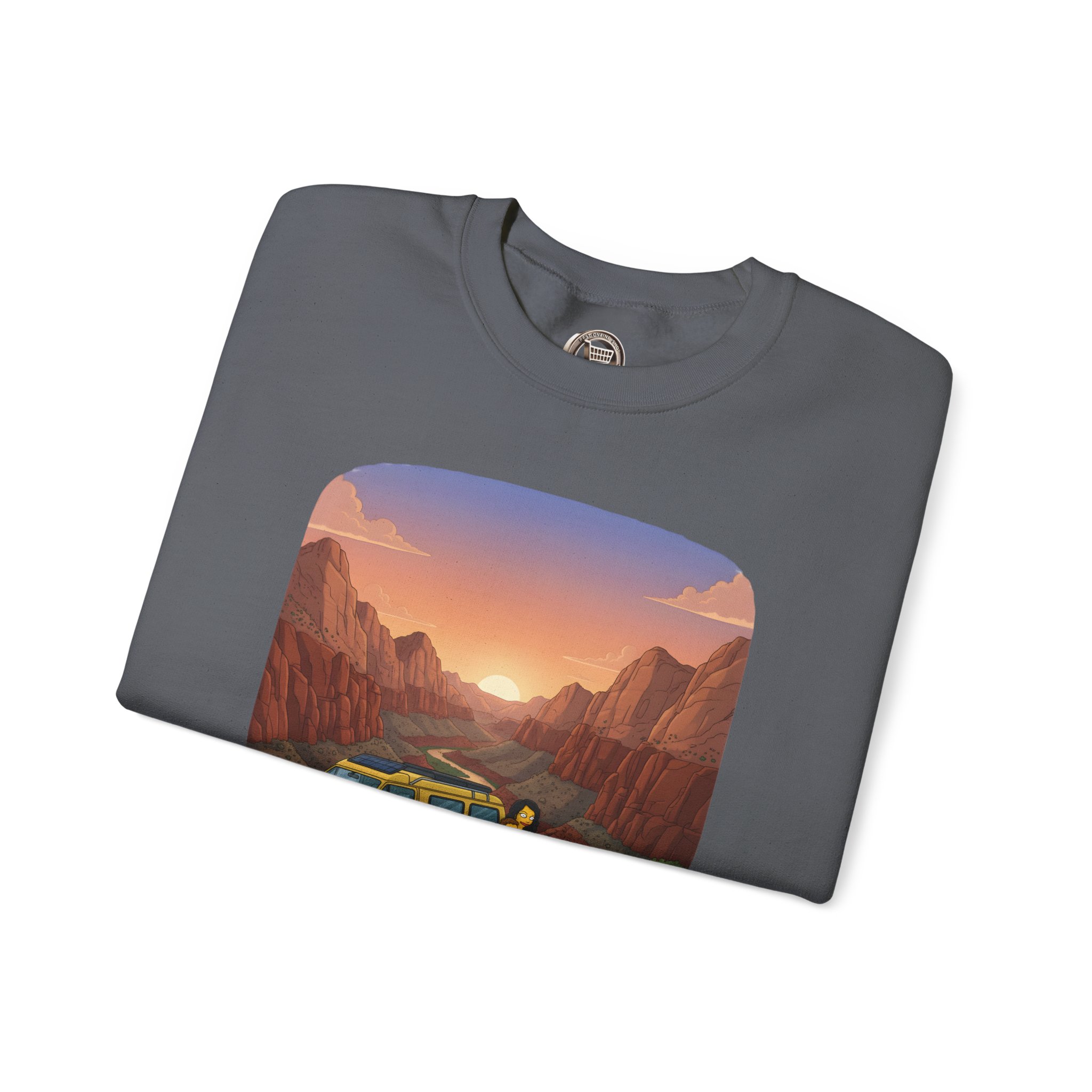 Unisex Heavy Blend™ Crewneck Sweatshirt — "Home Is Where You Park It" Design Sitcom-Line