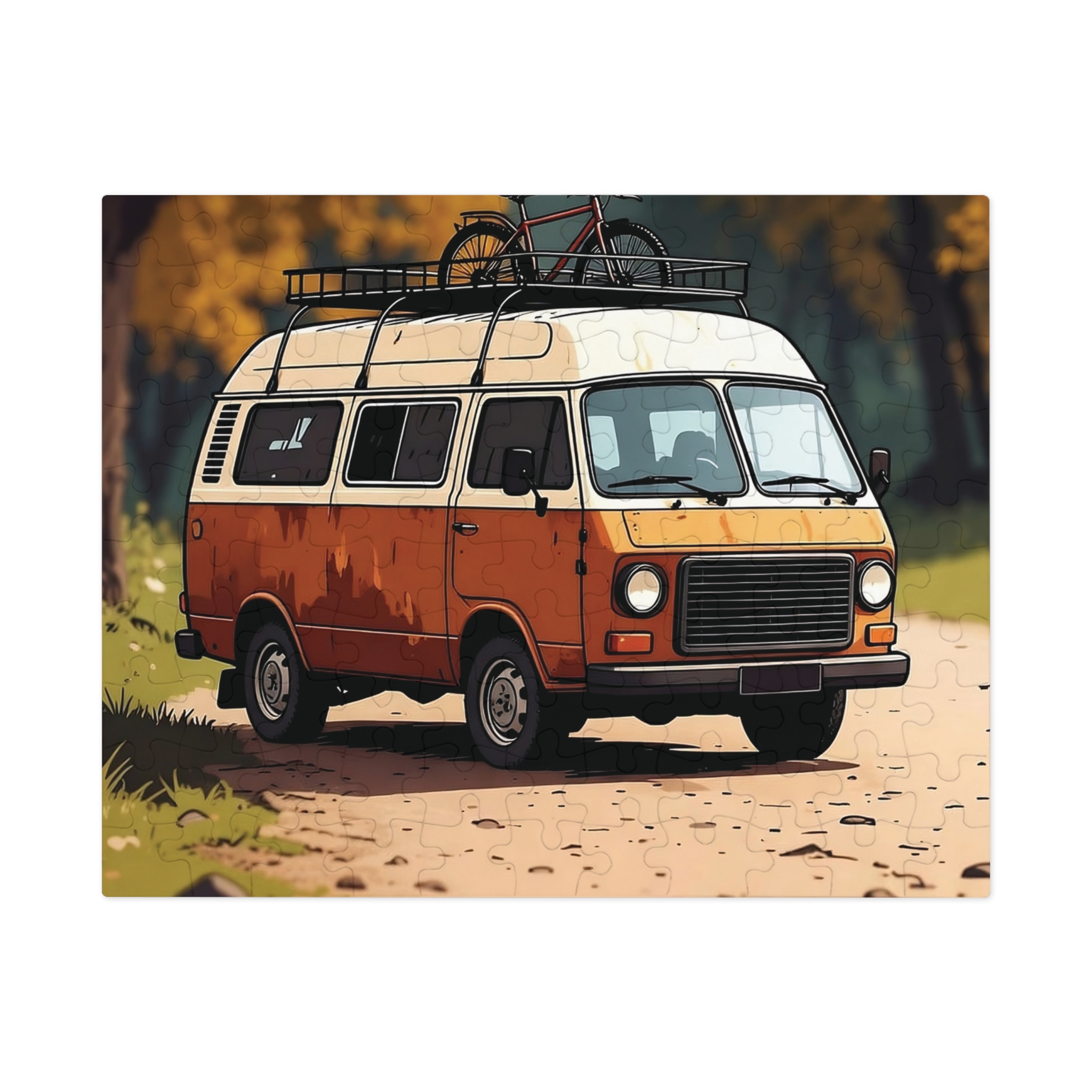 Jigsaw Puzzle with Tin — Scenic Road Trip Puzzle