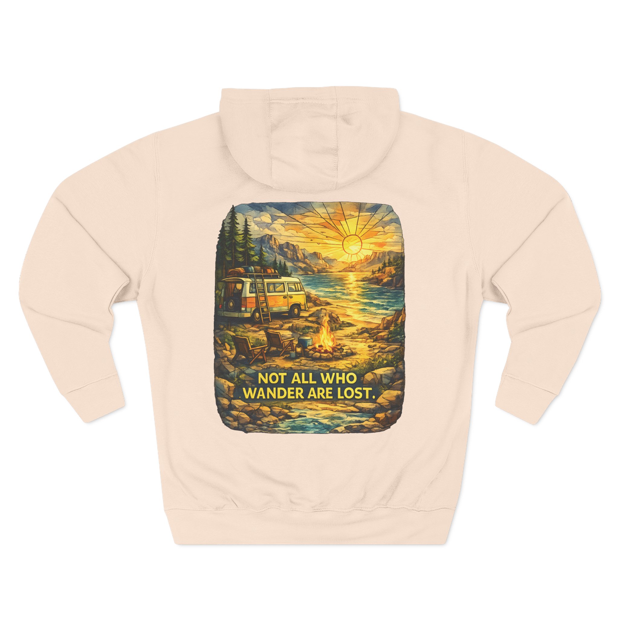 9936430422896449658_2048.jpeg Three-Panel Fleece Hoodie - "Not All Who Wander Are Lost" Design Cubic-Line
