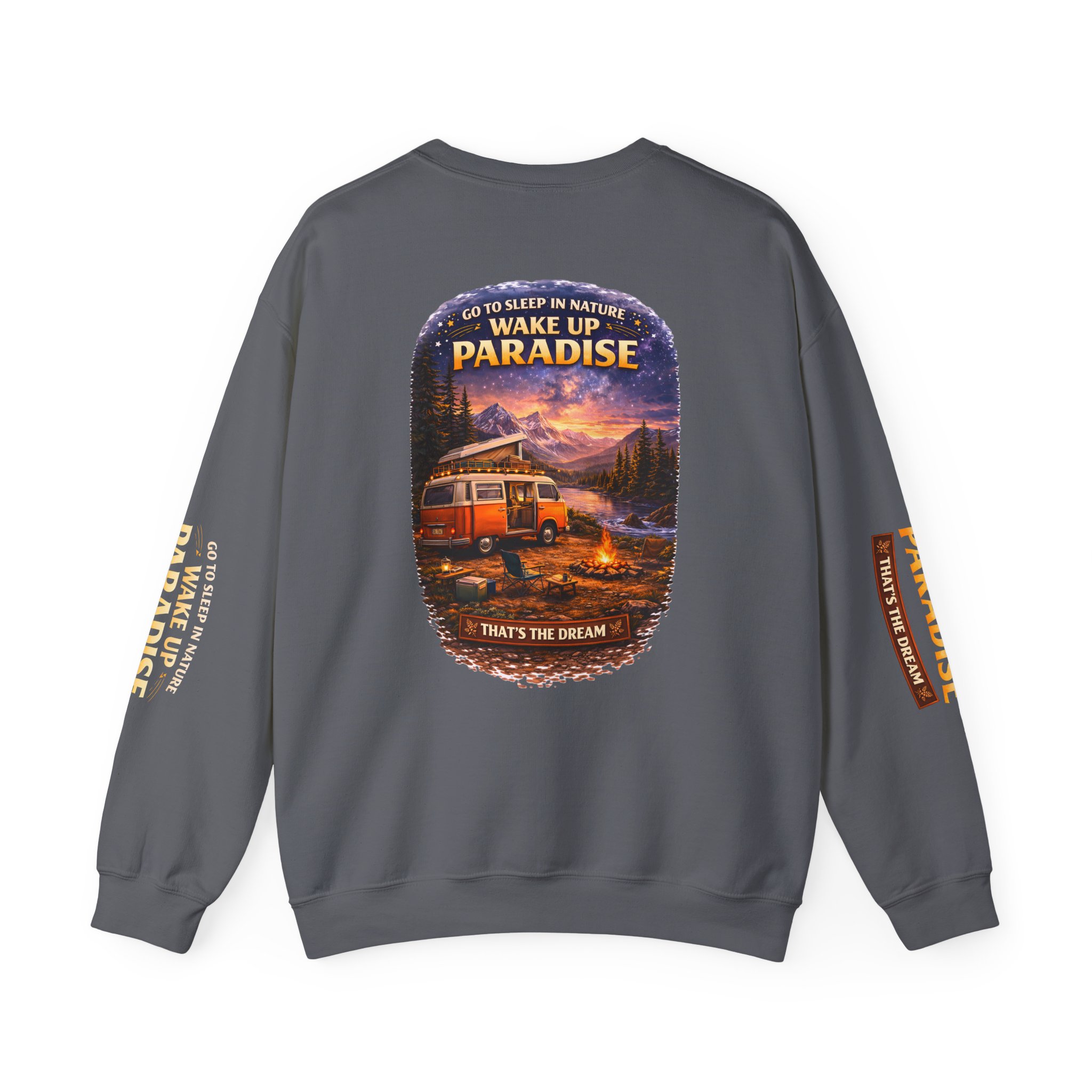 Unisex Heavy Blend™ Crewneck Sweatshirt — "Go To Sleep Nature " Design Scenic-Line