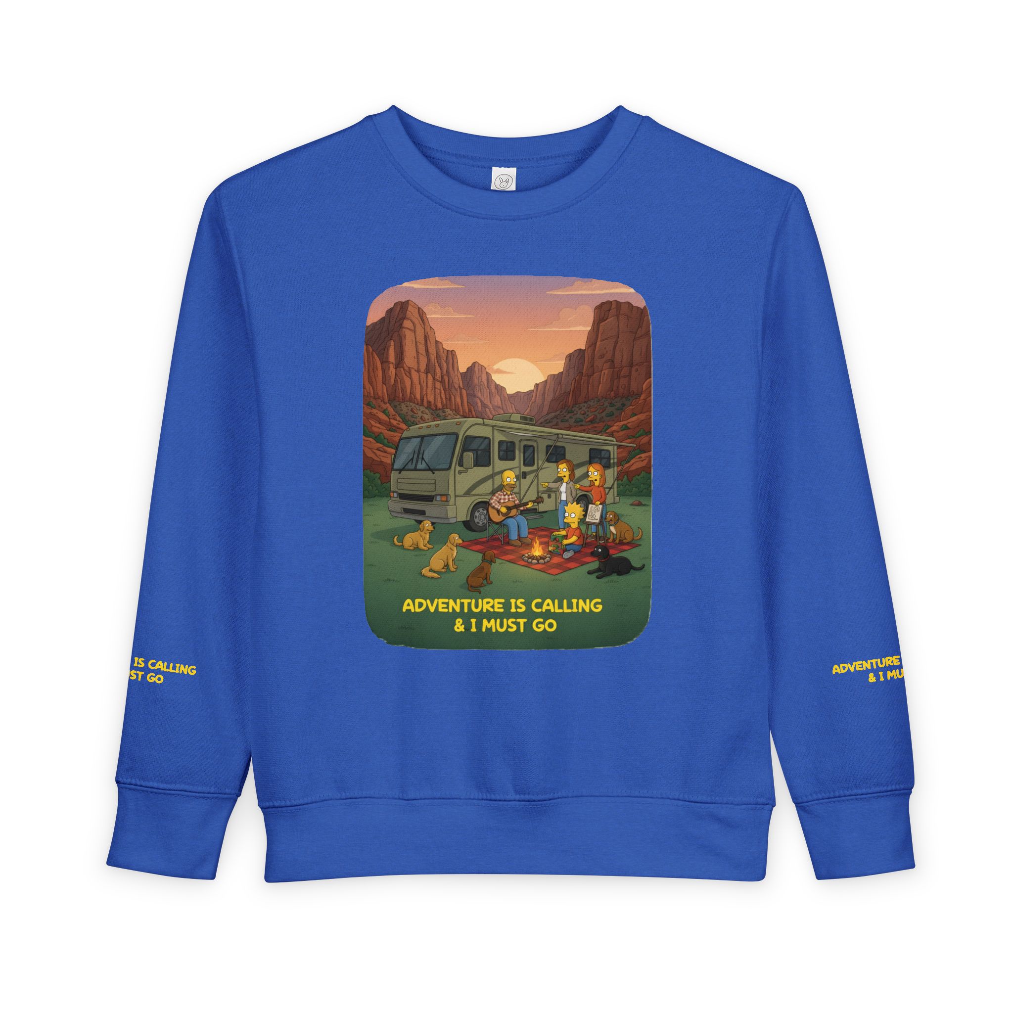 Toddler Sweatshirt - "Adventure Is Calling-I Must Go" (Design Sitcom-Line)