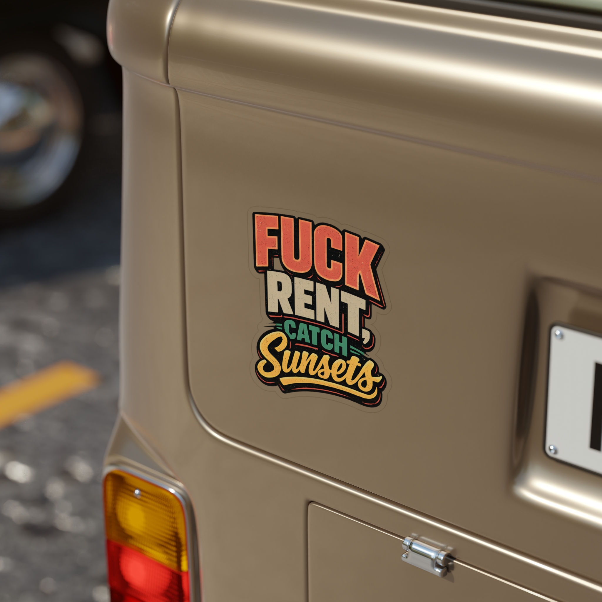 997677016552556206_2048.jpeg Transparent Outdoor Stickers – "Fuck Rent Catch Sunsets" Design F**K-Line