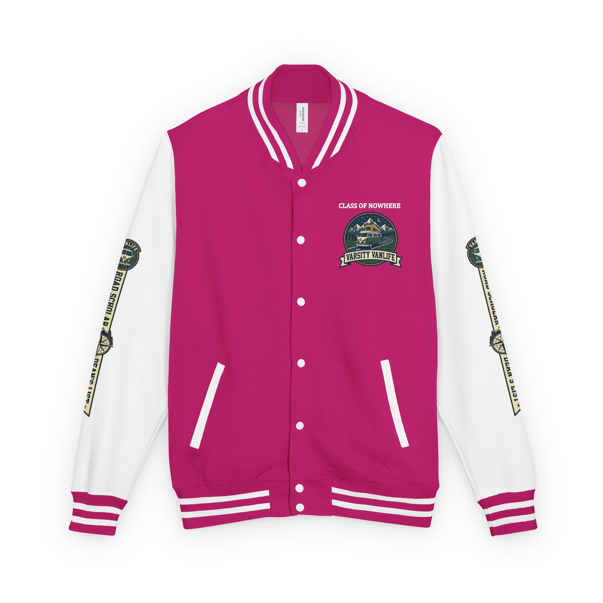 Unisex Heavyweight Letterman Jacket (Awdis) —"Adventure Academy" Road Trip Team Varsity Jacket