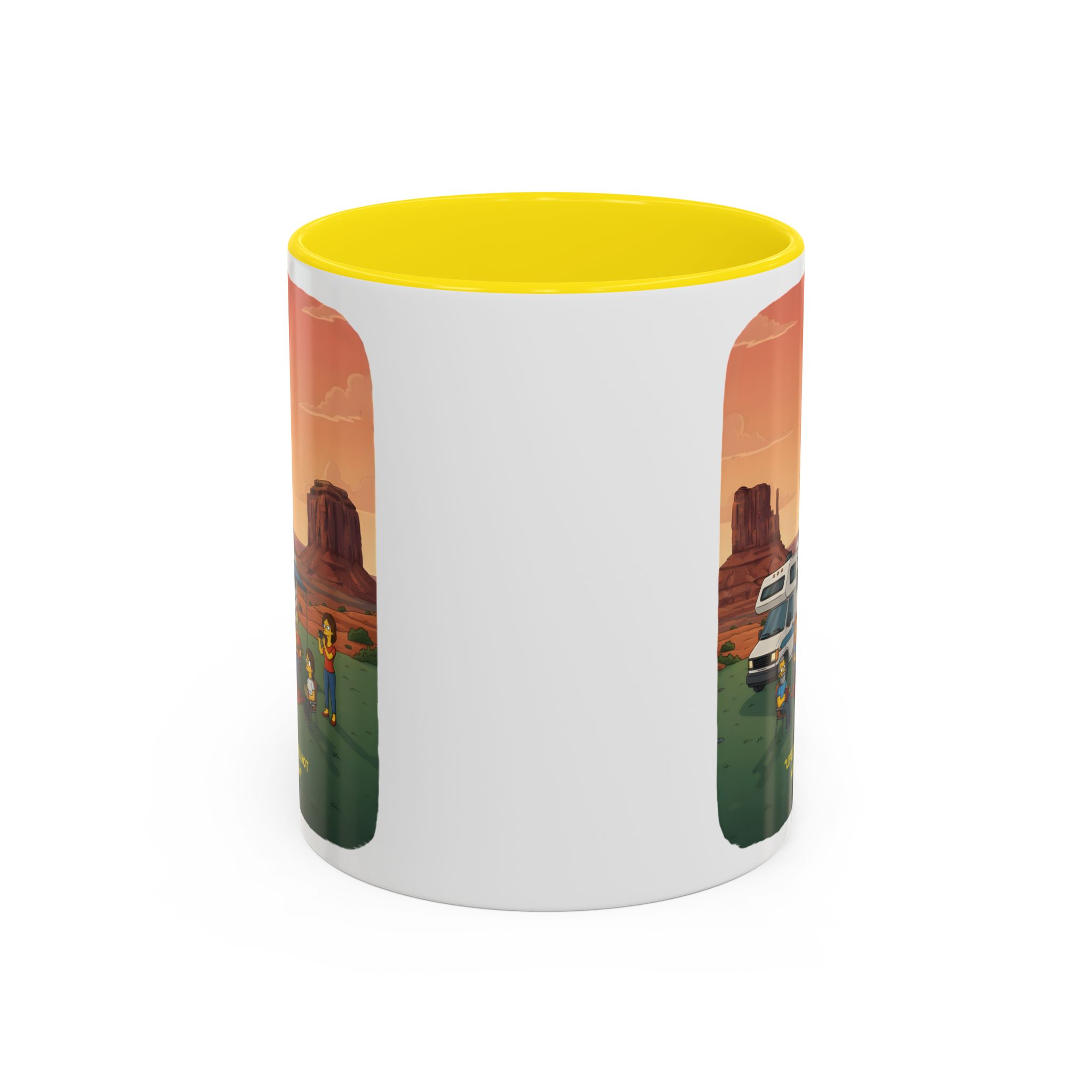 Accent Coffee Mug (11, 15oz) — "Life Is A Journey-Not A Destination" Design Sitcom-Line