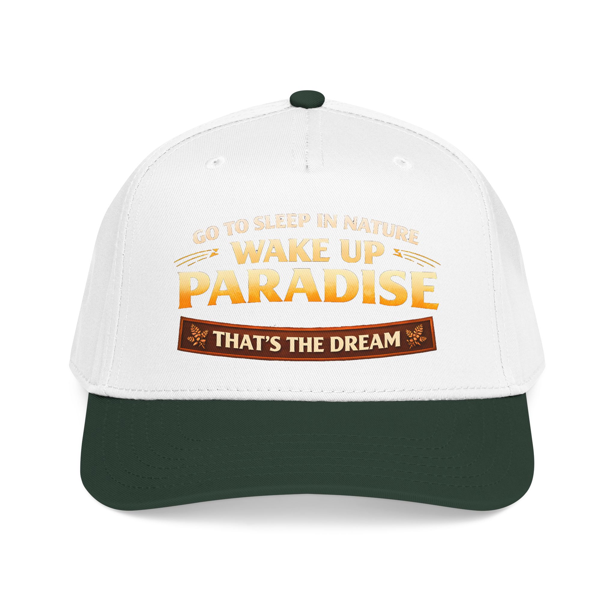 Baseball Cap - "Go sleep Nature-Wake Up Paradise" Design Scenic-Line