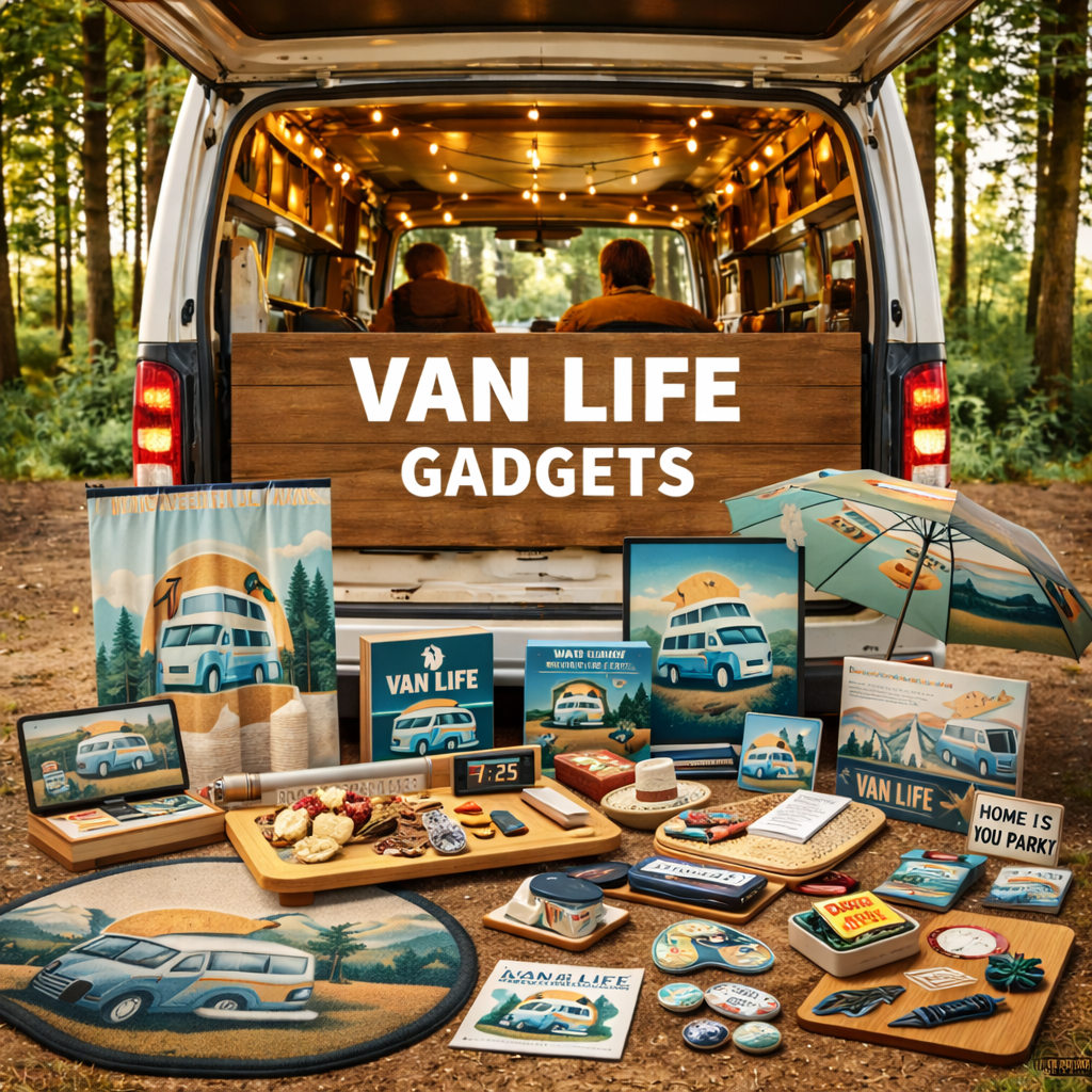 "Gift" Engraved Oak Charcuterie Board with Cheese Tools — "Home Is Where You Park It-But Christmas Is Where You Unwrap The Adventure - Merry Van-mas"