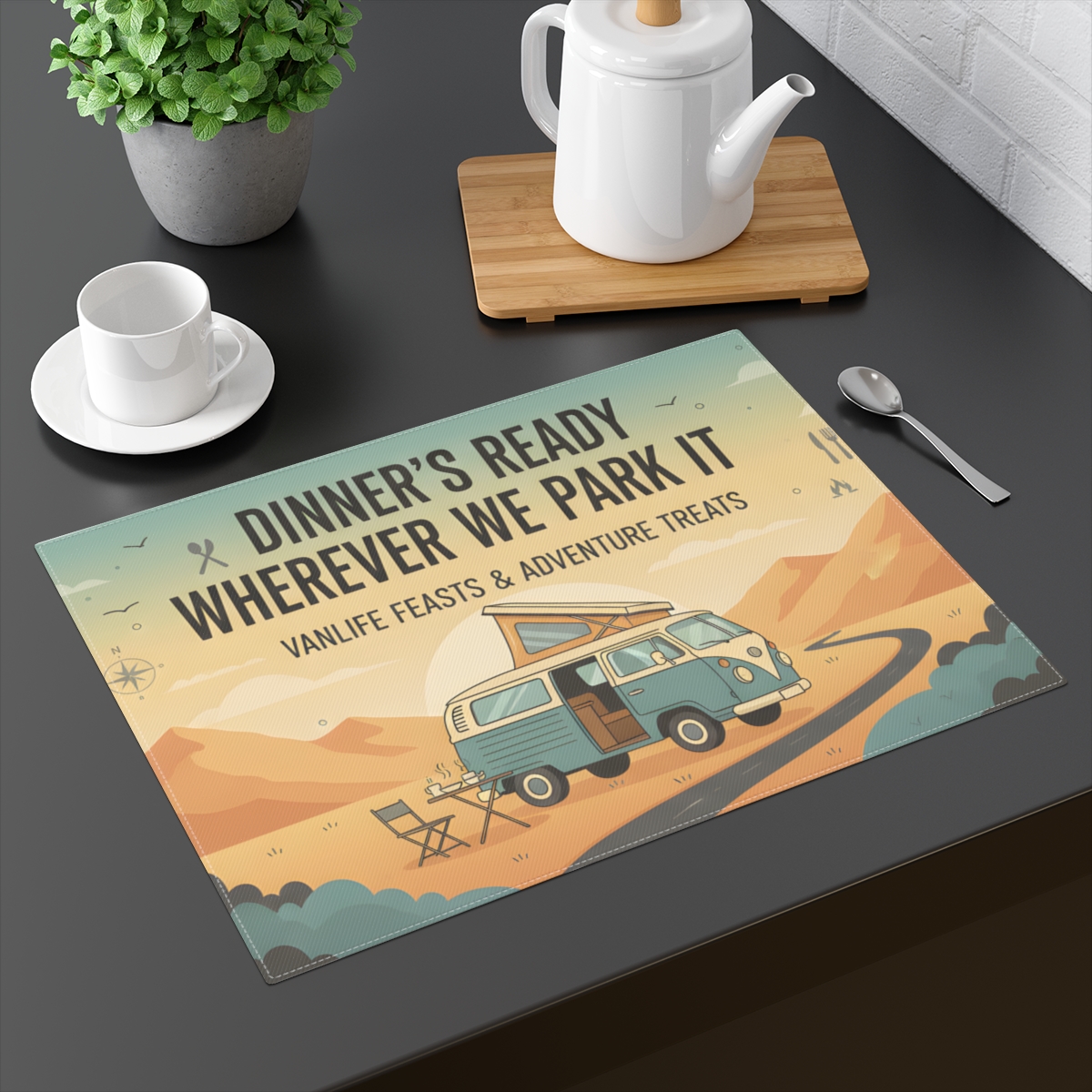 "Gift" Engraved Oak Charcuterie Board with Cheese Tools — "Home Is Where You Park It-But Christmas Is Where You Unwrap The Adventure - Merry Van-mas"