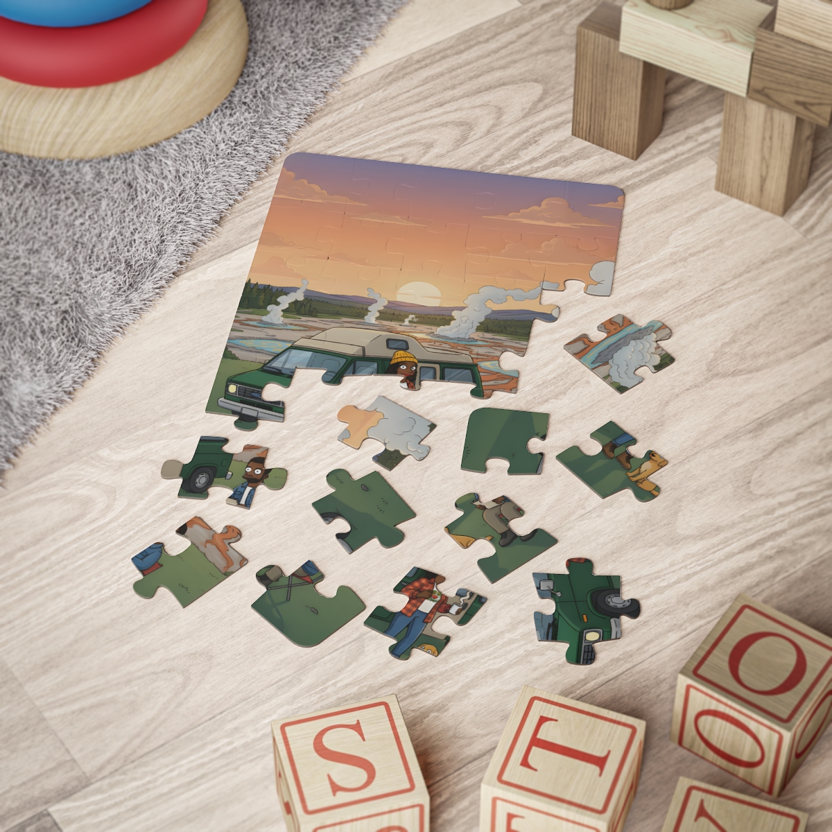 Jigsaw Puzzle with — Campervan Sunset Jigsaw