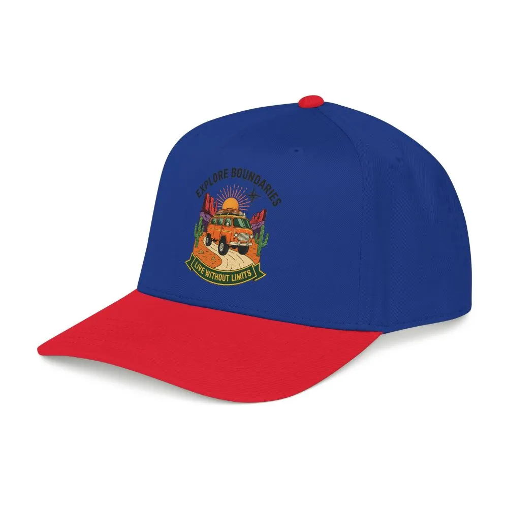 Baseball Cap— "Eplore Boundaries-Live without limits" Mid Profile Baseball Hat