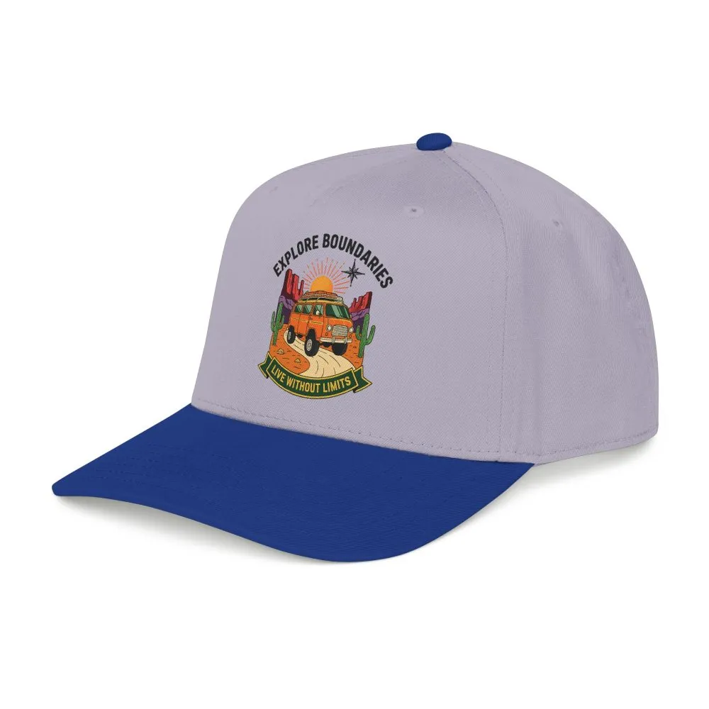 Baseball Cap— "Eplore Boundaries-Live without limits" Mid Profile Baseball Hat