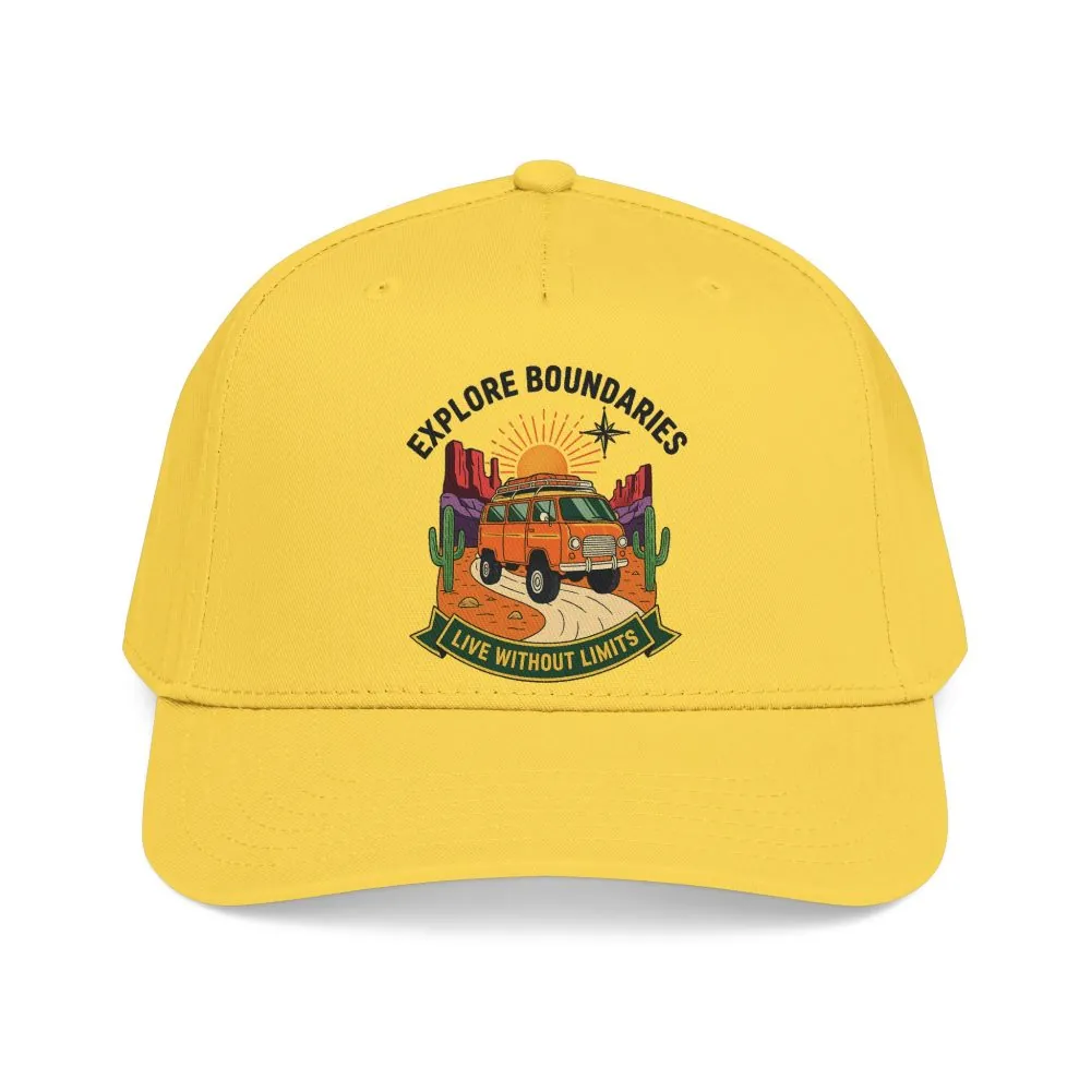 Baseball Cap— "Eplore Boundaries-Live without limits" Mid Profile Baseball Hat