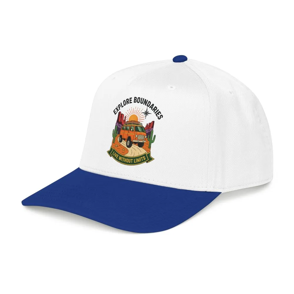 Baseball Cap— "Eplore Boundaries-Live without limits" Mid Profile Baseball Hat