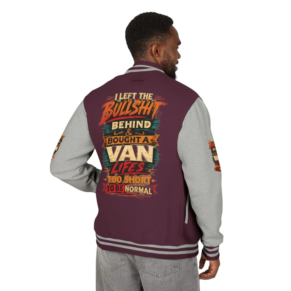 Unisex Heavyweight Letterman Jacket — "I Left The Bullshit" Design F**K-Line