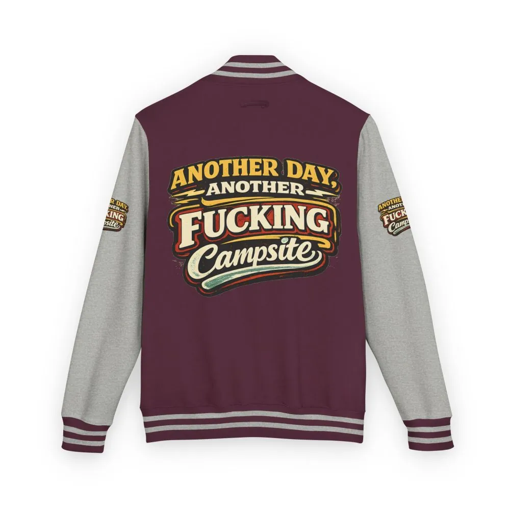Unisex Heavyweight Letterman Jacket — "Another Day" Design F**K-Line