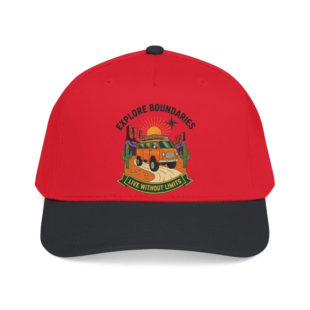 Baseball Cap— "Eplore Boundaries-Live without limits" Mid Profile Baseball Hat