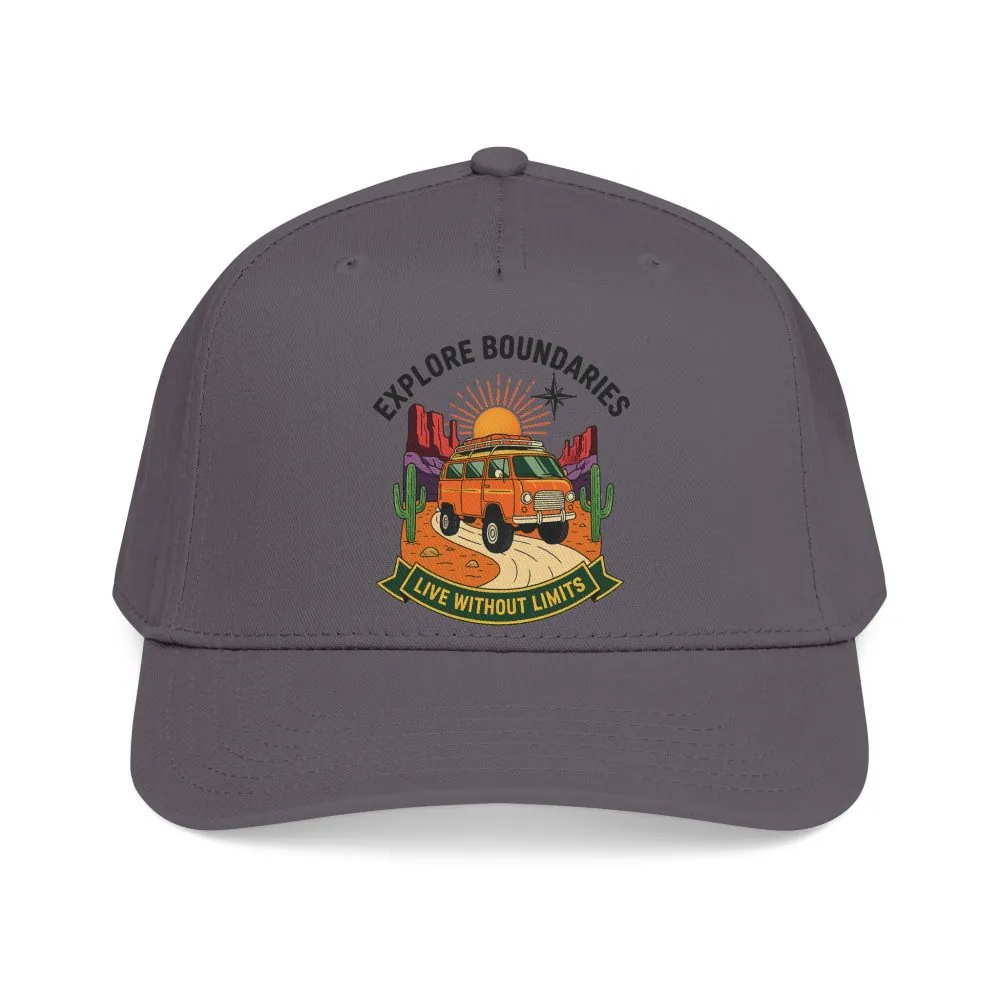 Baseball Cap— "Eplore Boundaries-Live without limits" Mid Profile Baseball Hat