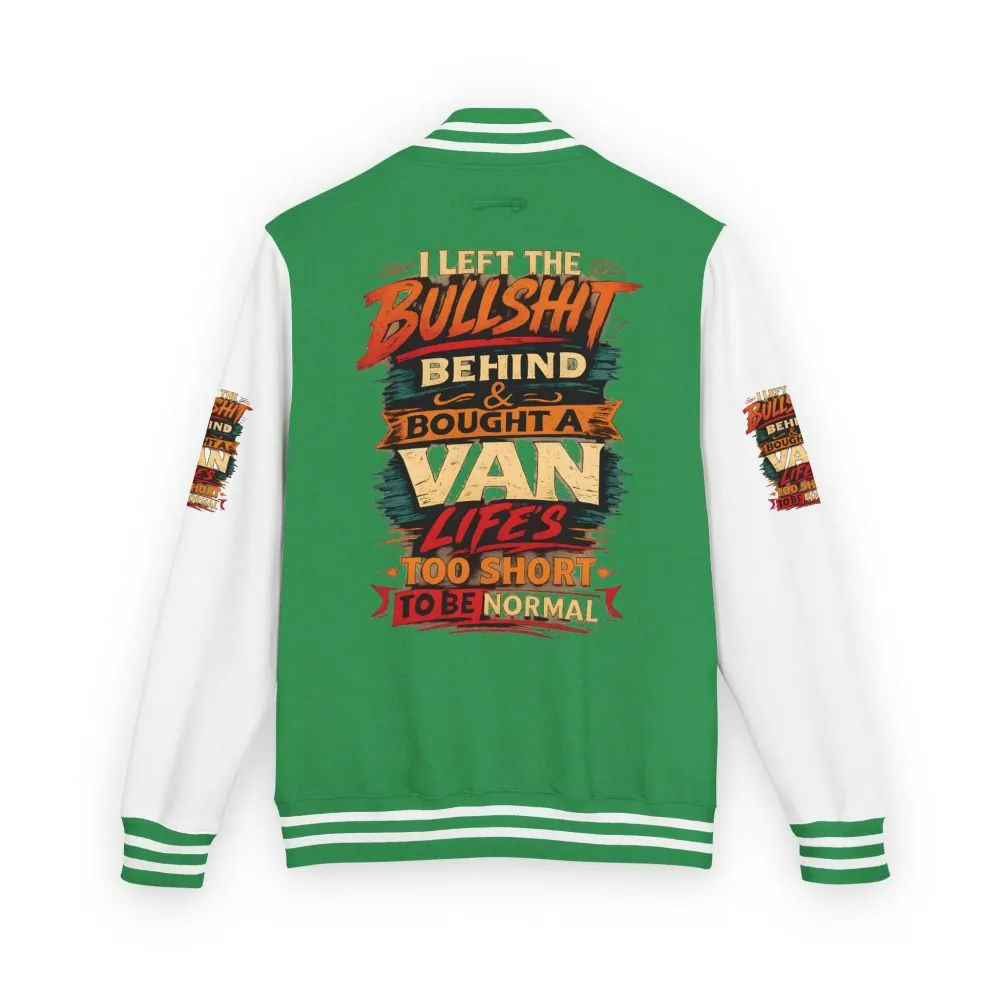 Unisex Heavyweight Letterman Jacket — "I Left The Bullshit" Design F**K-Line
