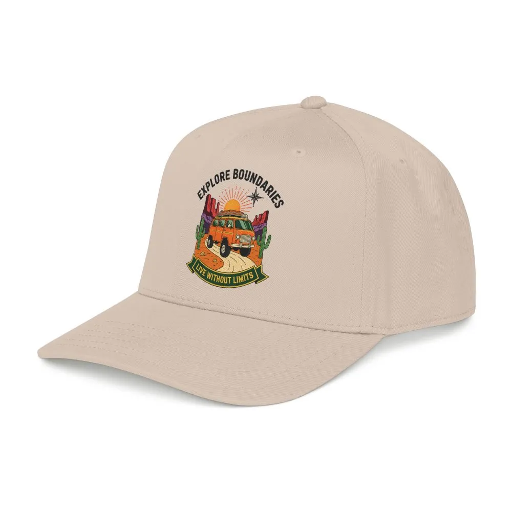 Baseball Cap— "Eplore Boundaries-Live without limits" Mid Profile Baseball Hat