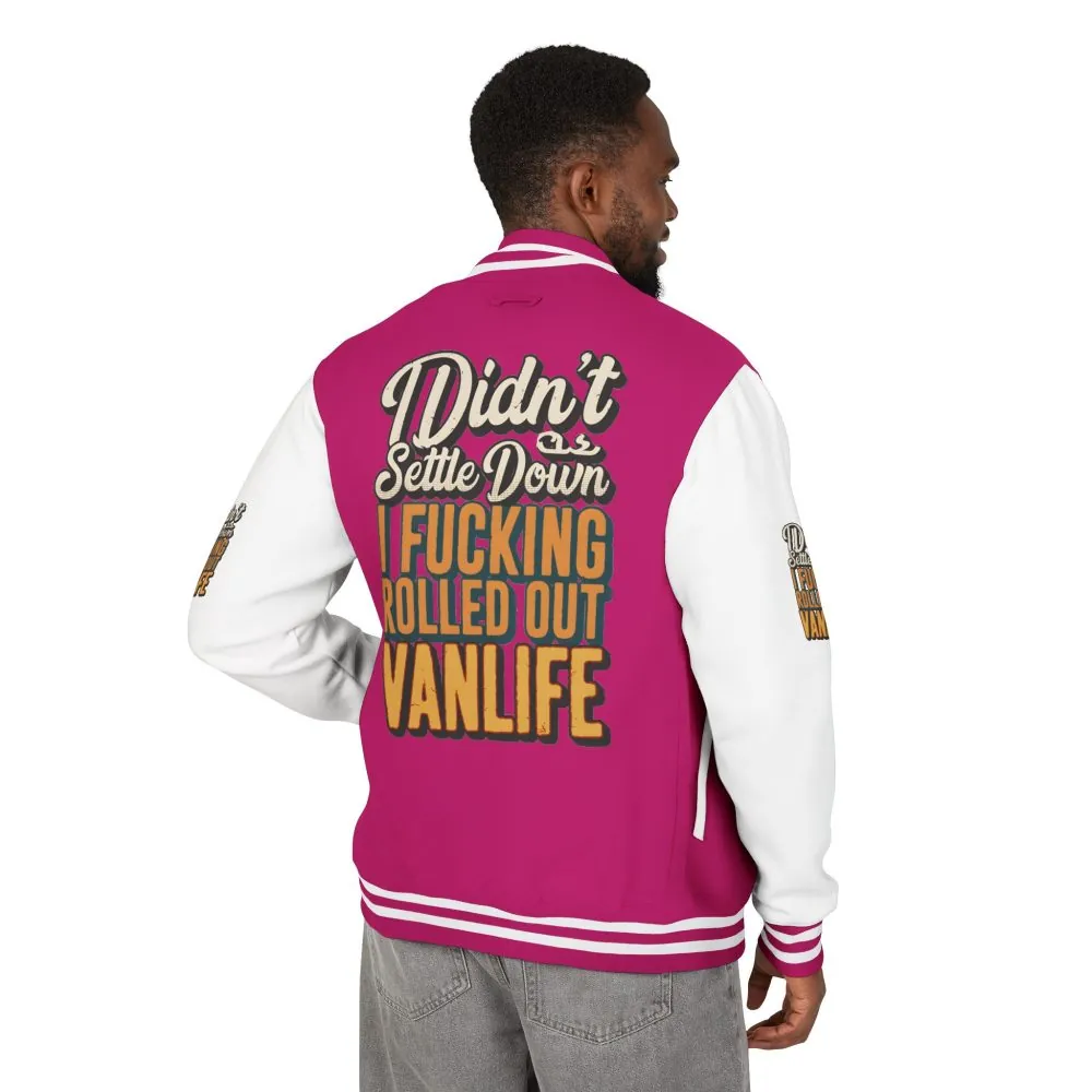 Unisex Heavyweight Letterman Jacket — "Dind´t Settle Down" Design F**K-Line
