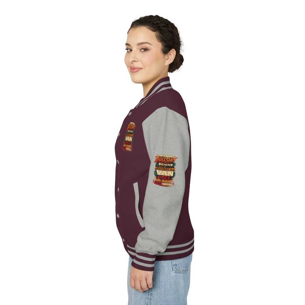 Unisex Heavyweight Letterman Jacket — "I Left The Bullshit" Design F**K-Line