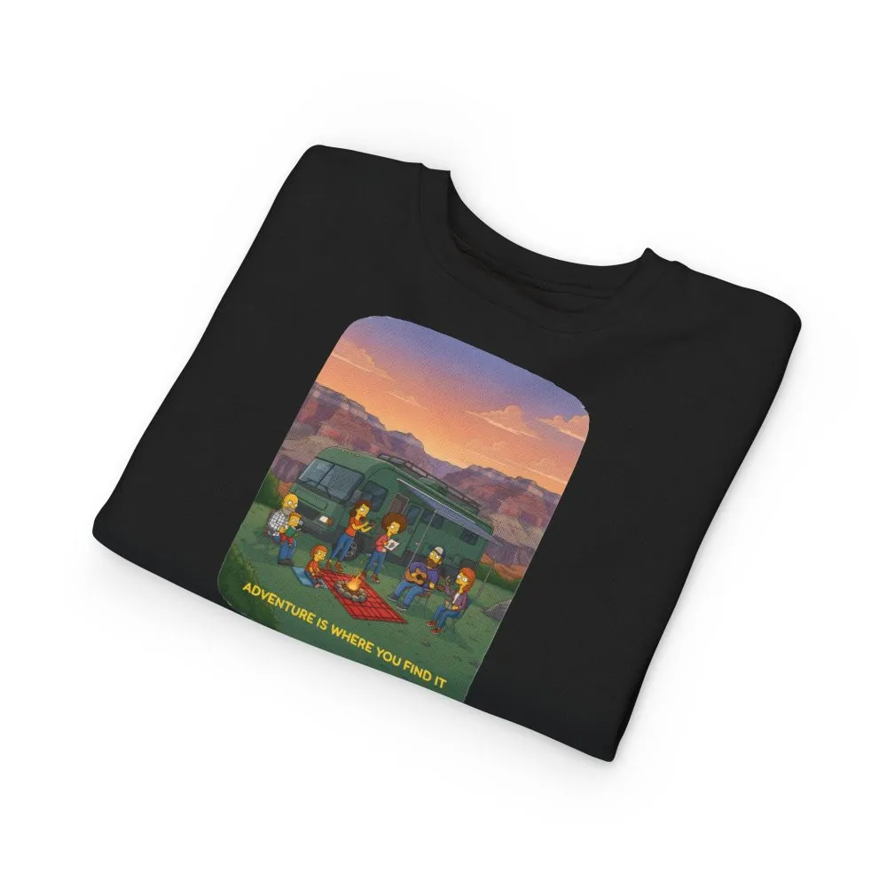Toddler Sweatshirt - "Adventure Is Where You Find It" (Design Sitcom-Line)