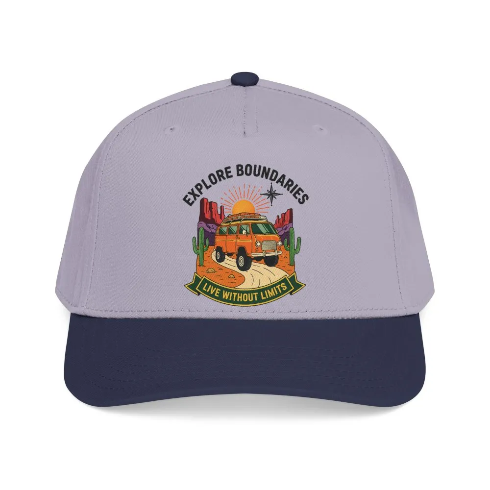 Baseball Cap— "Eplore Boundaries-Live without limits" Mid Profile Baseball Hat