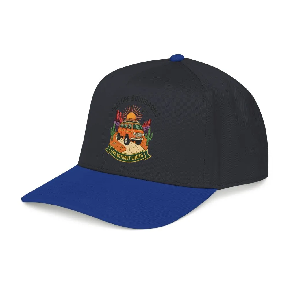 Baseball Cap— "Eplore Boundaries-Live without limits" Mid Profile Baseball Hat