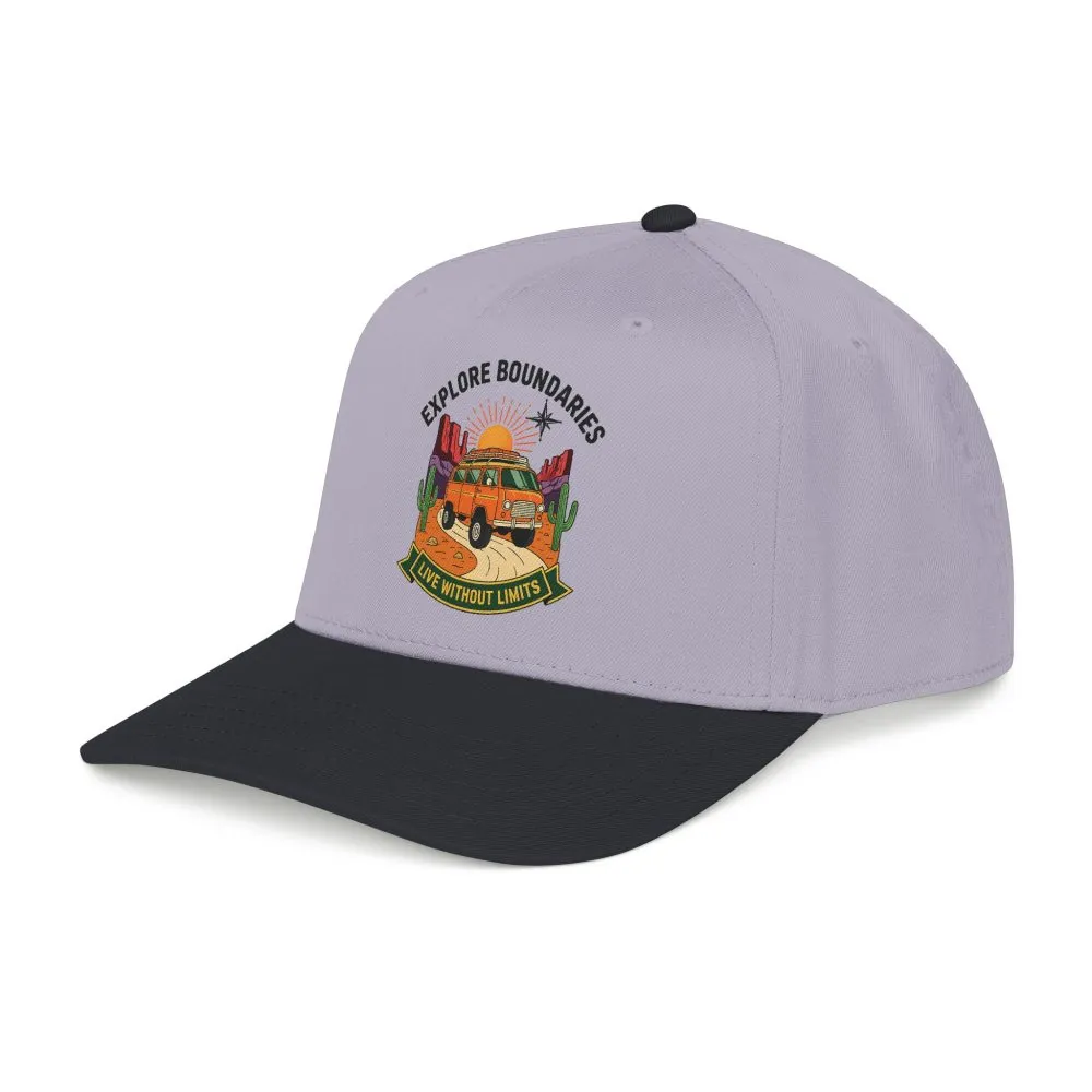 Baseball Cap— "Eplore Boundaries-Live without limits" Mid Profile Baseball Hat