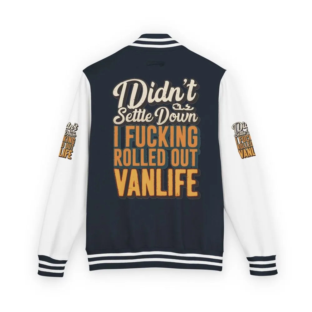 Unisex Heavyweight Letterman Jacket — "Dind´t Settle Down" Design F**K-Line