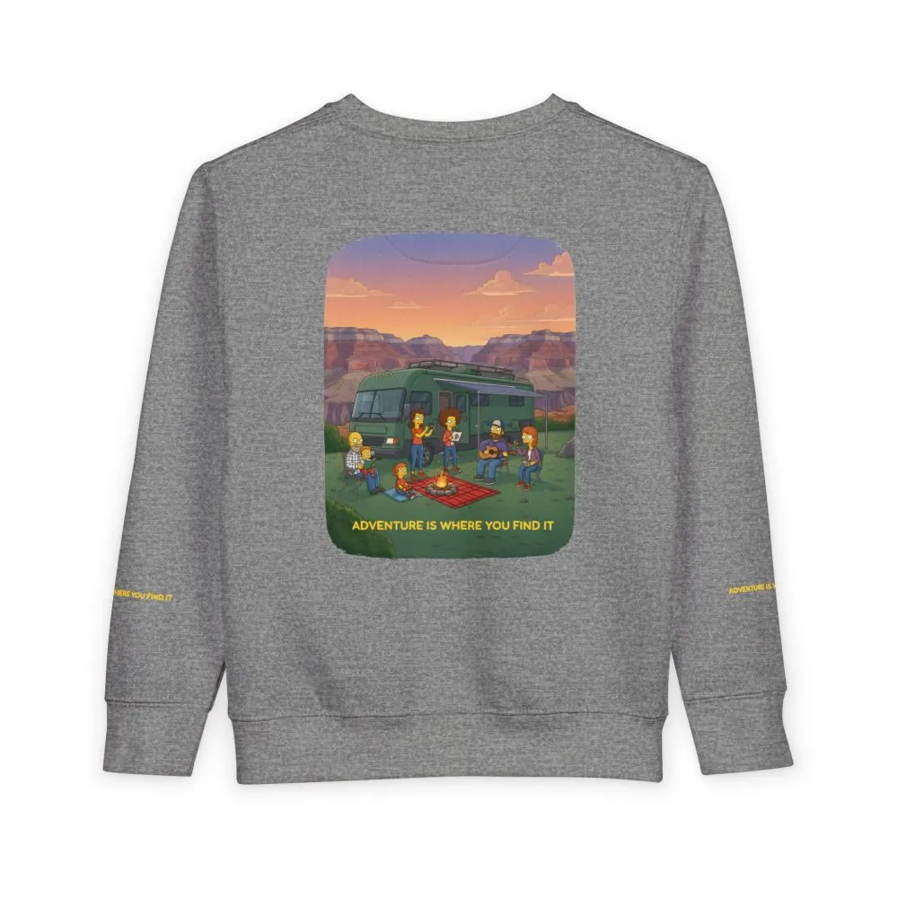 Toddler Sweatshirt - "Adventure Is Where You Find It" (Design Sitcom-Line)