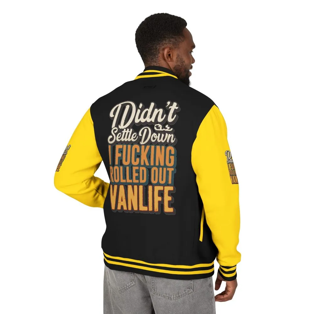 Unisex Heavyweight Letterman Jacket — "Dind´t Settle Down" Design F**K-Line