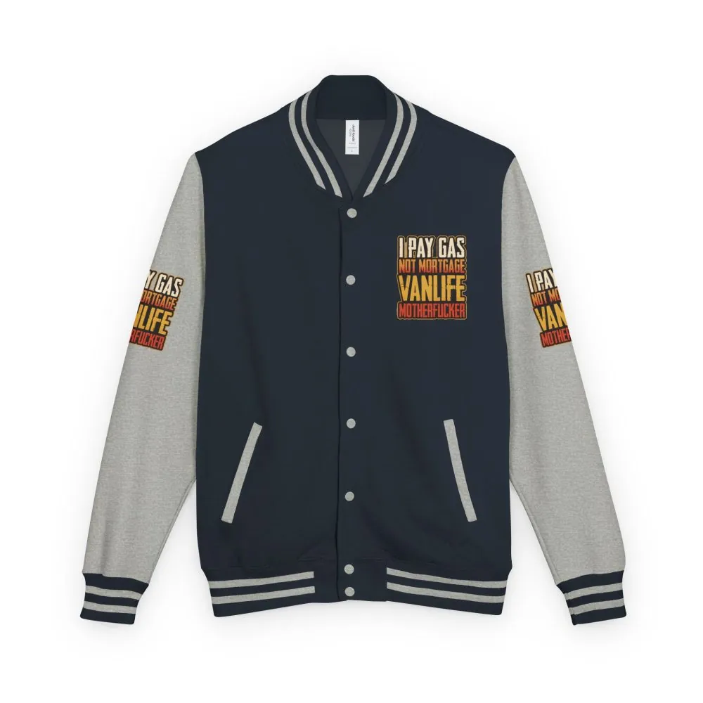 11752860835569569201_2048.jpeg Unisex Heavyweight Letterman Jacket — "I Pay Gas Not Mortgage" Design F**K-Line