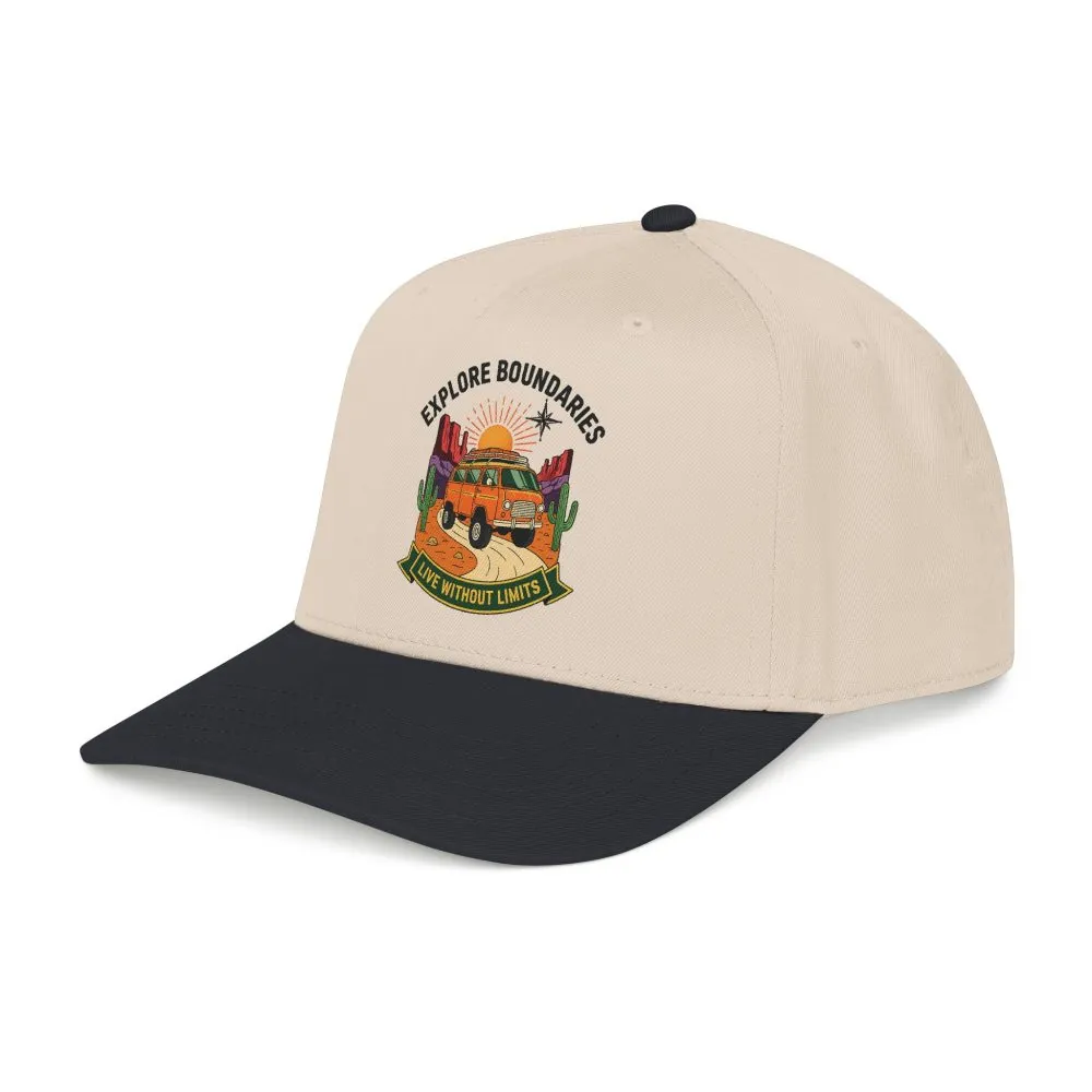 Baseball Cap— "Eplore Boundaries-Live without limits" Mid Profile Baseball Hat
