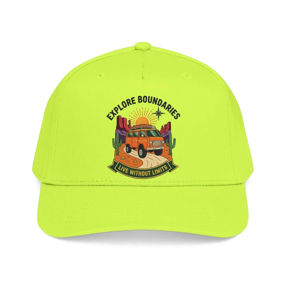 Baseball Cap— "Eplore Boundaries-Live without limits" Mid Profile Baseball Hat